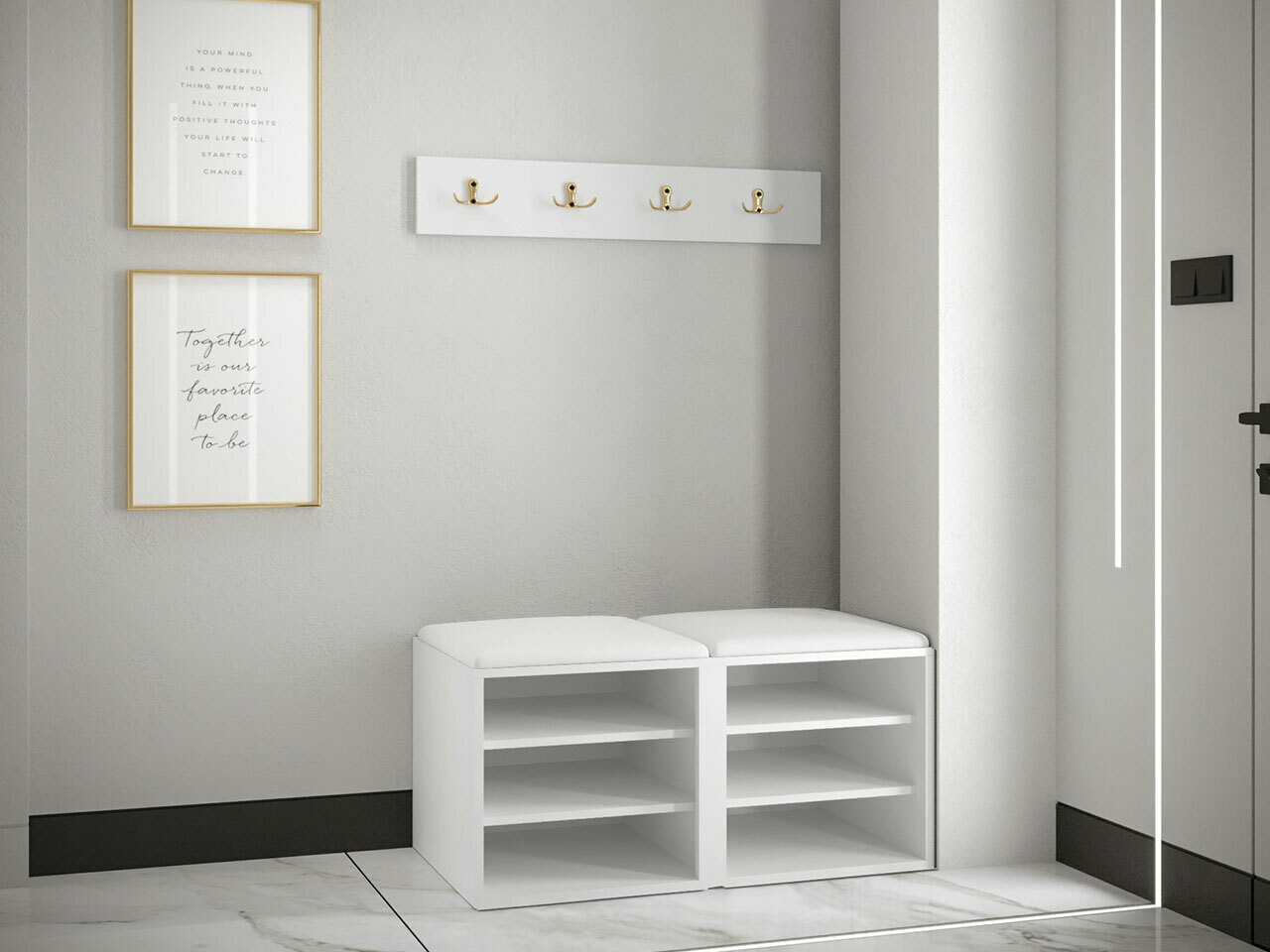 Priekšnama komplekts Hartford 376 (Balts)