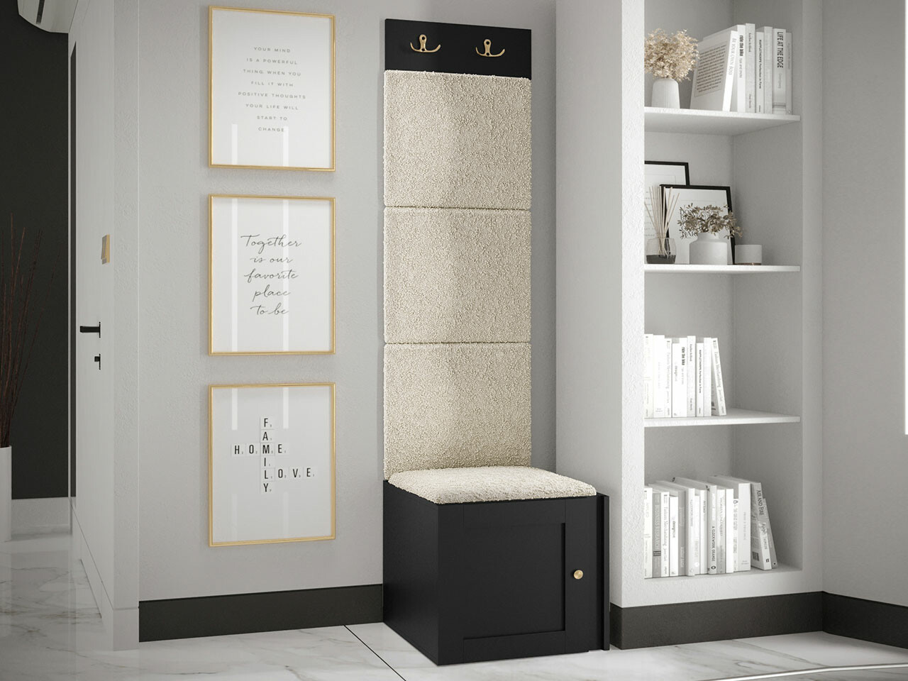 Priekšnama komplekts Hartford 378 (Melns)