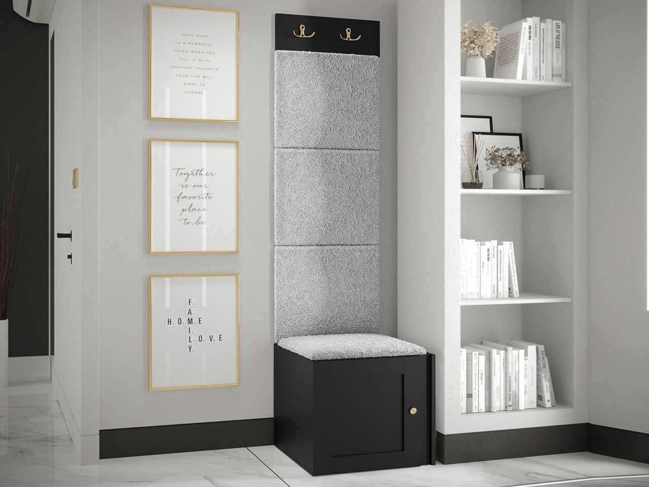 Priekšnama komplekts Hartford 378 (Melns)