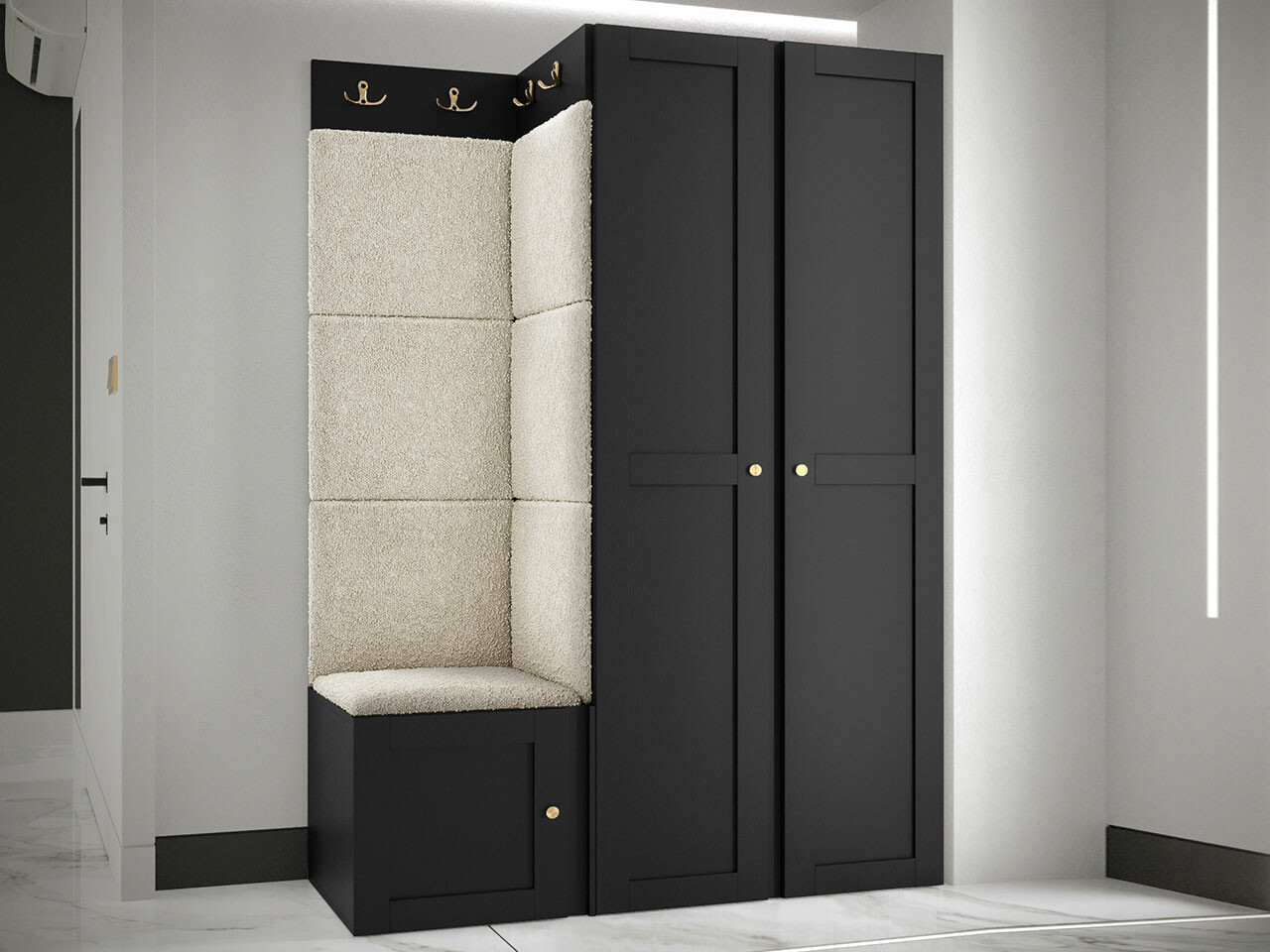 Priekšnama komplekts Hartford 379 (Melns)