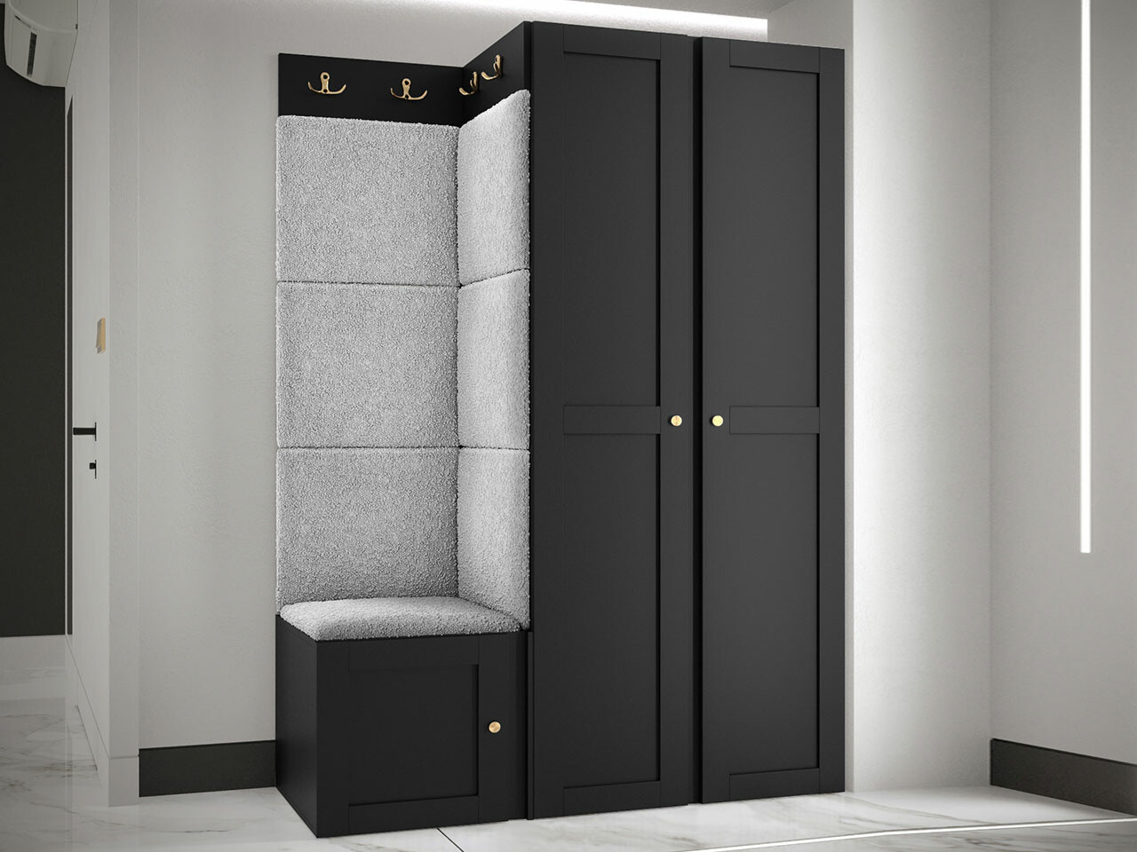 Priekšnama komplekts Hartford 379 (Melns)