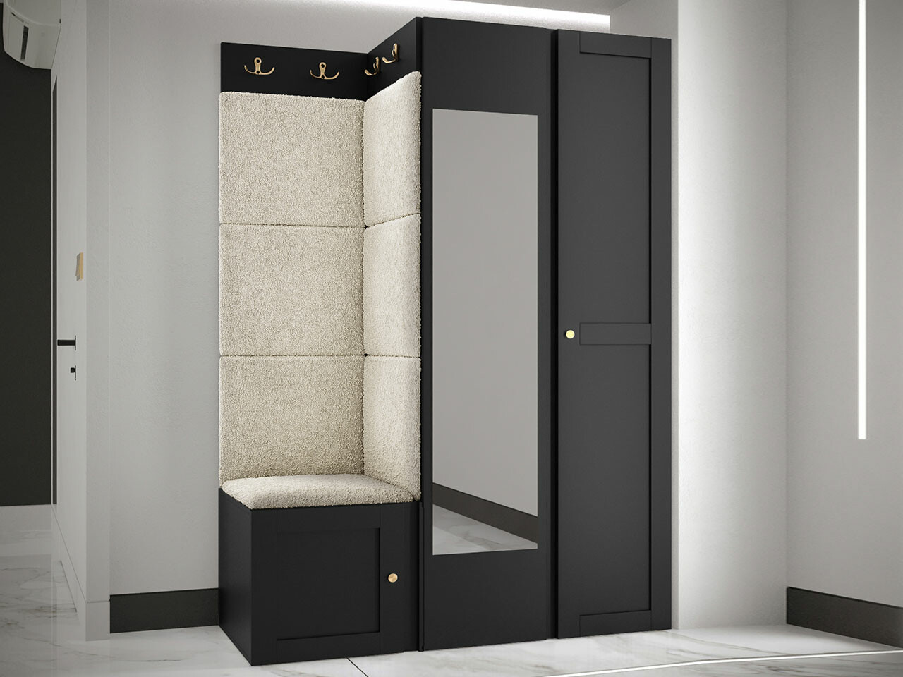 Priekšnama komplekts Hartford 380 (Melns)