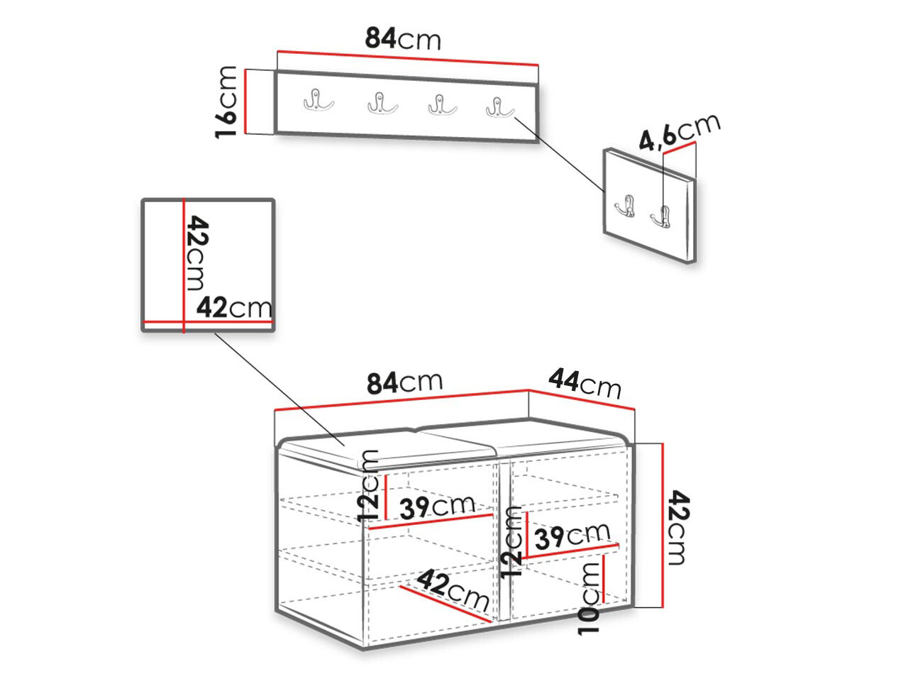 Прихожая Hartford 376 (Белый)
