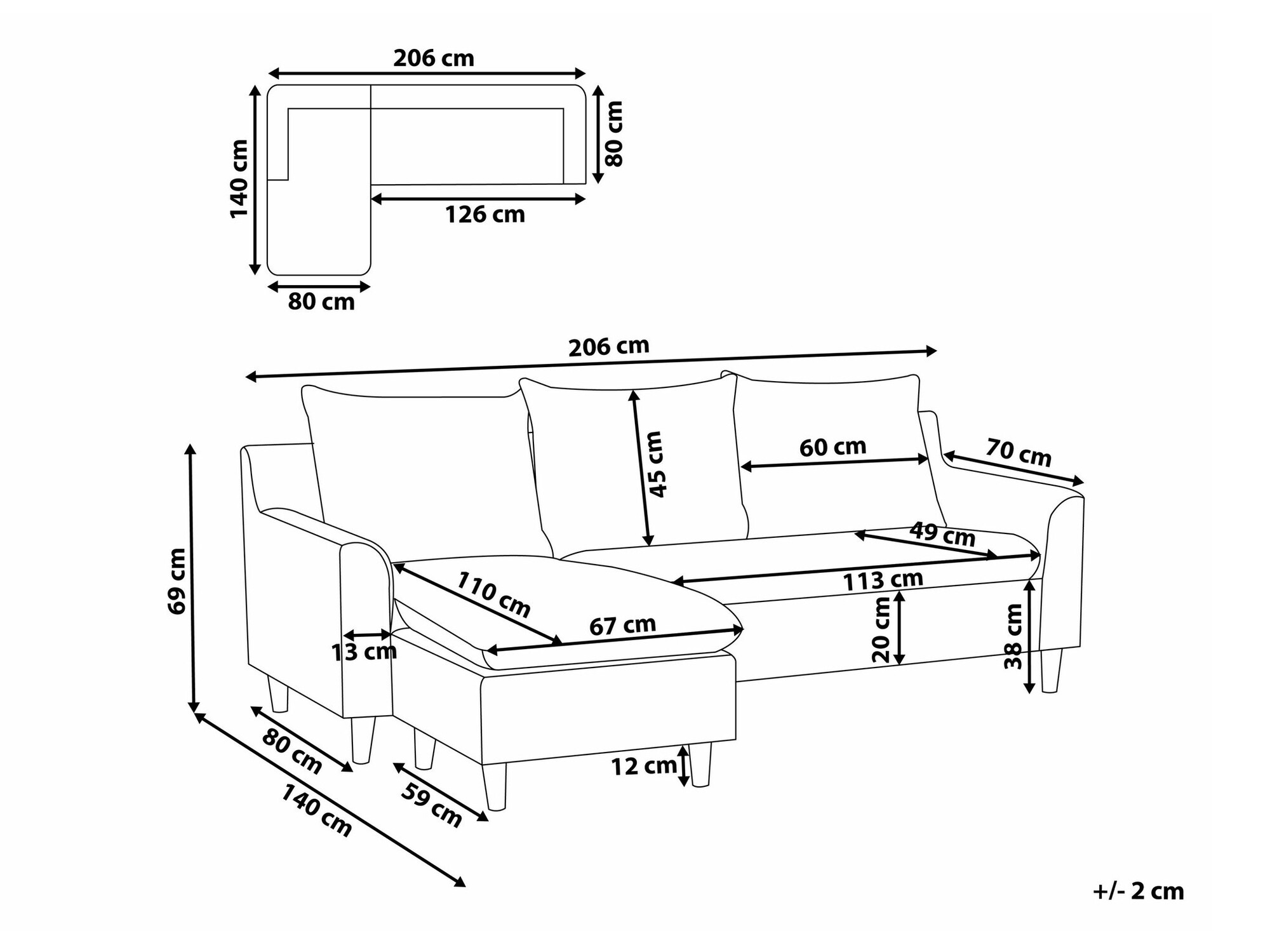 Stūra dīvāns Berwyn 1395 (Bēšs)