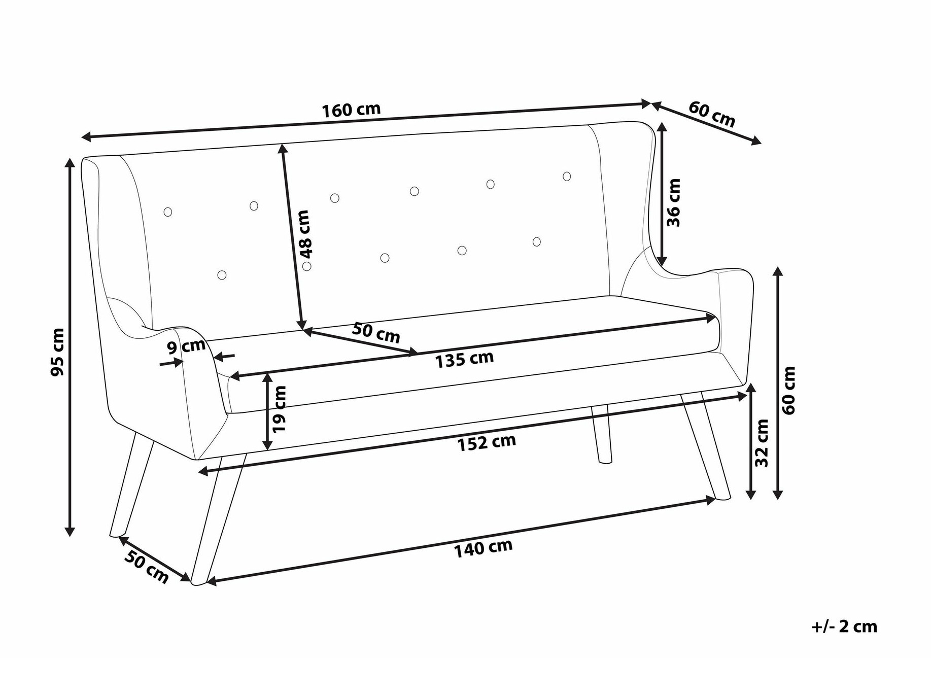 Диван Berwyn 1416 (Белый)