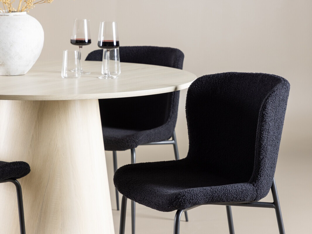 Ēdamistabas komplekts Dallas 4554 (Melns)