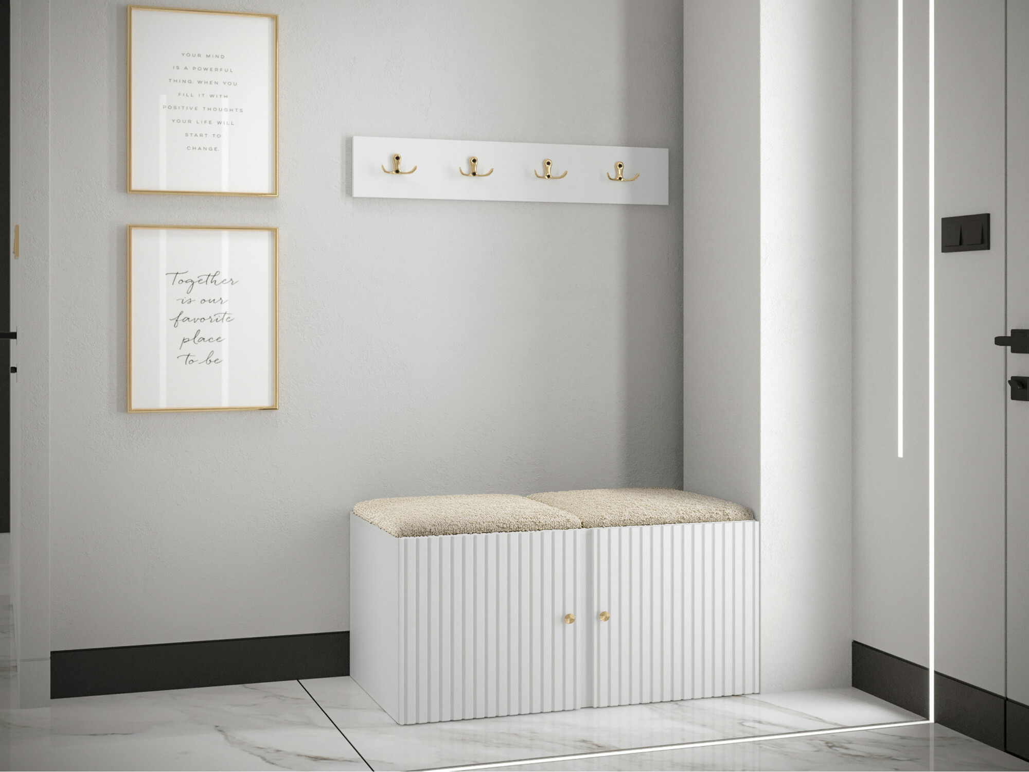 Priekšnama komplekts Hartford 384 (Balts)