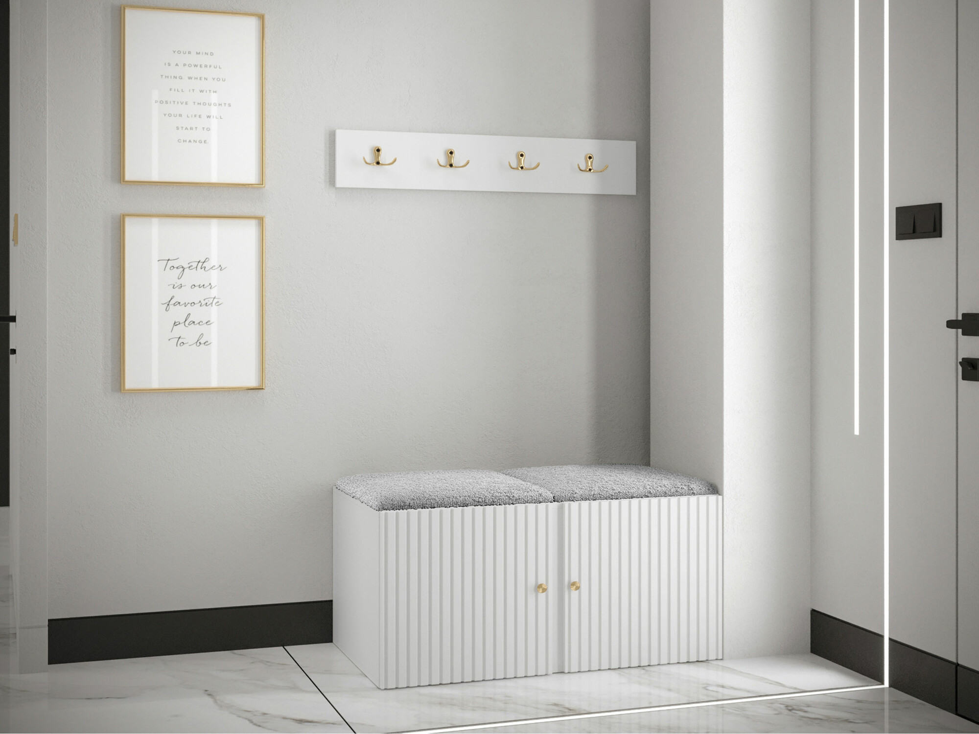 Priekšnama komplekts Hartford 384 (Balts)