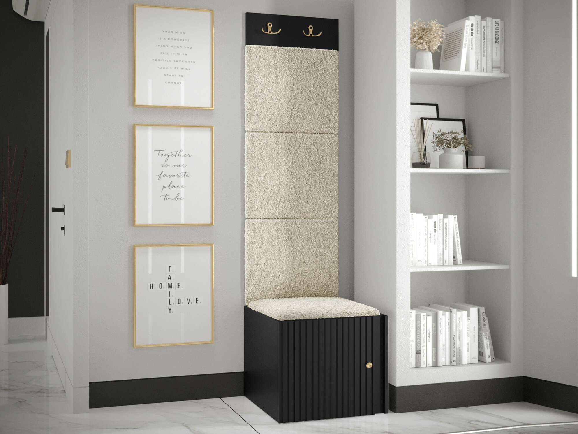 Priekšnama komplekts Hartford 386 (Melns)