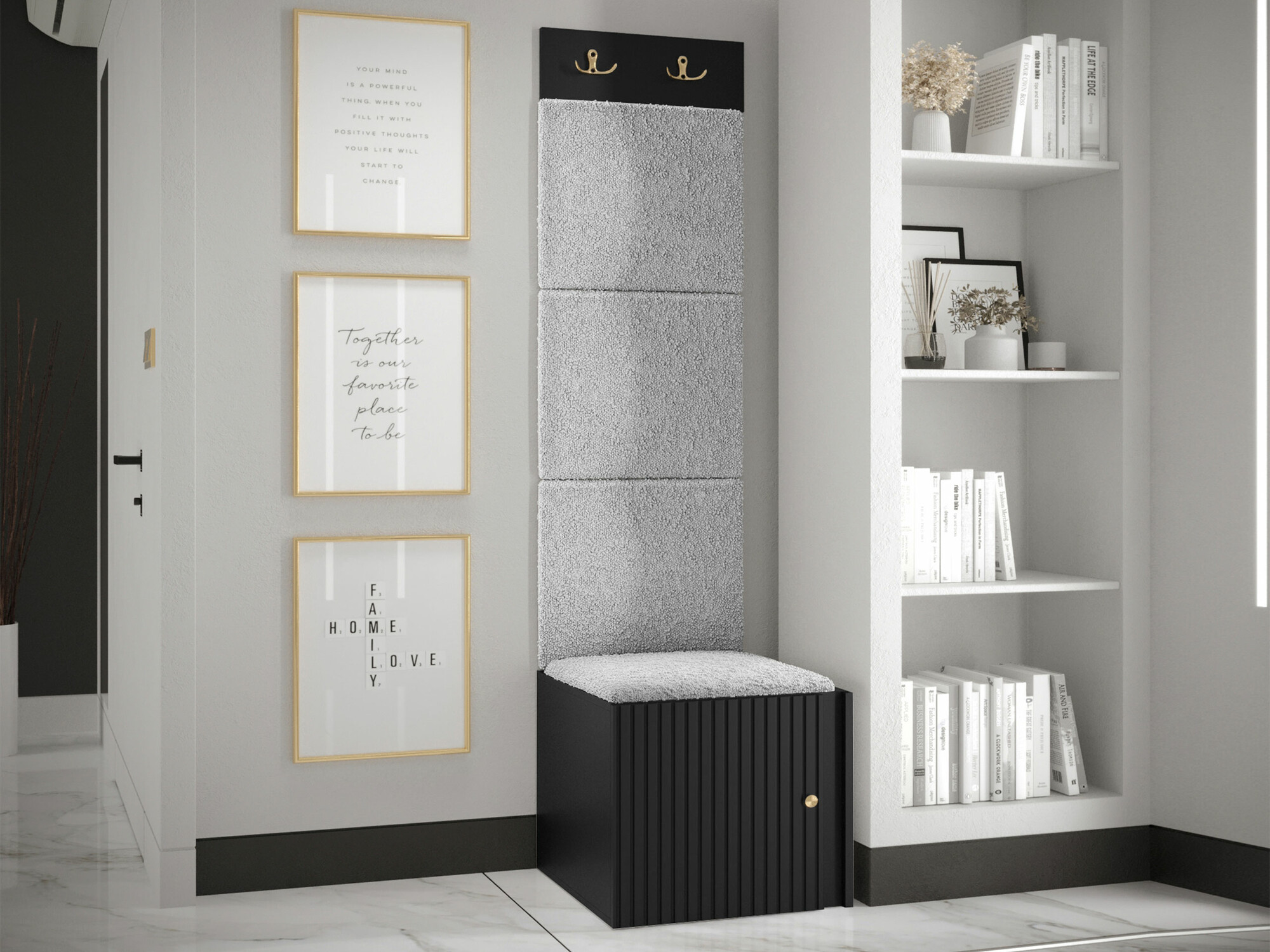 Priekšnama komplekts Hartford 386 (Melns)