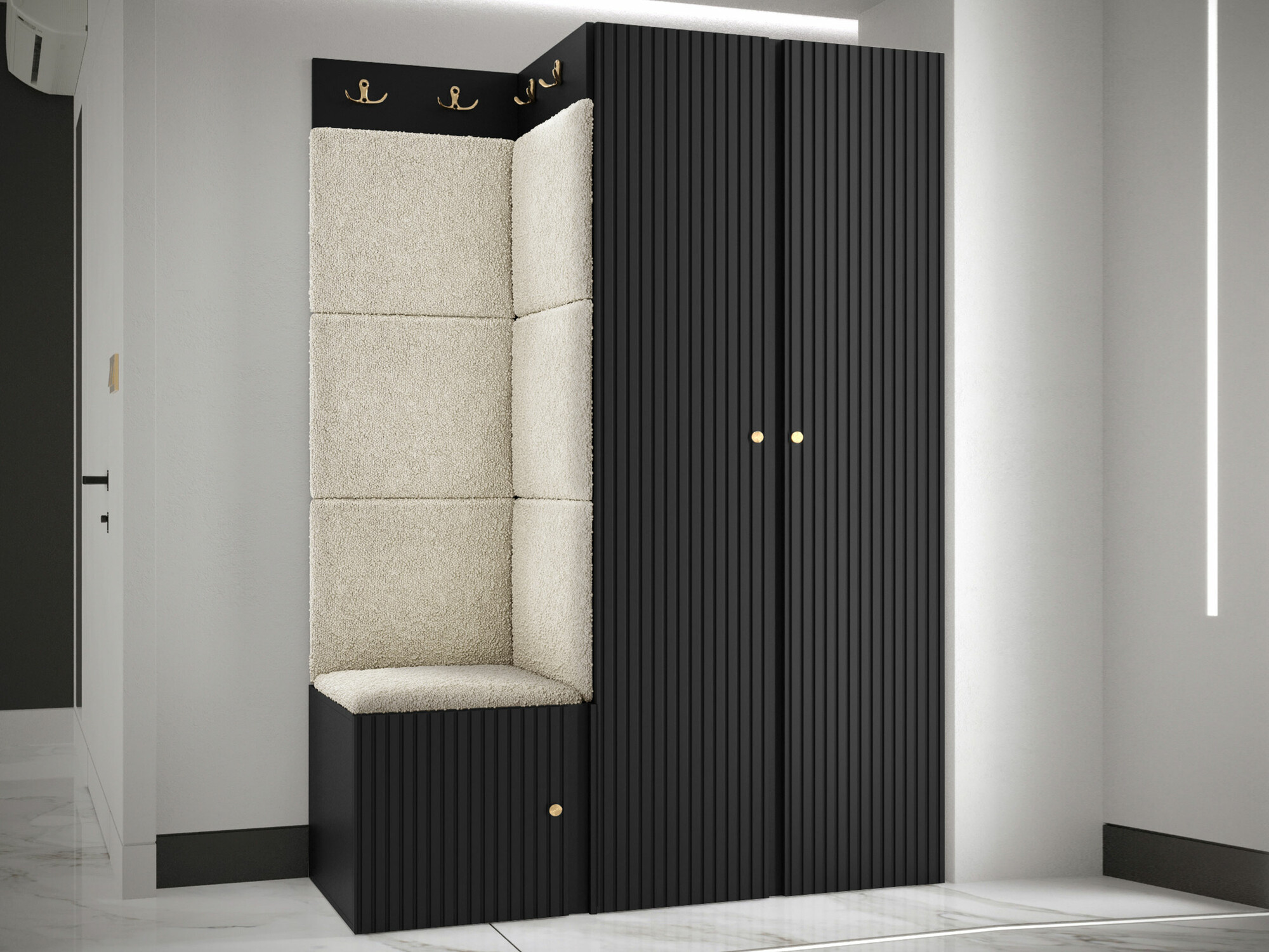 Priekšnama komplekts Hartford 387 (Melns)