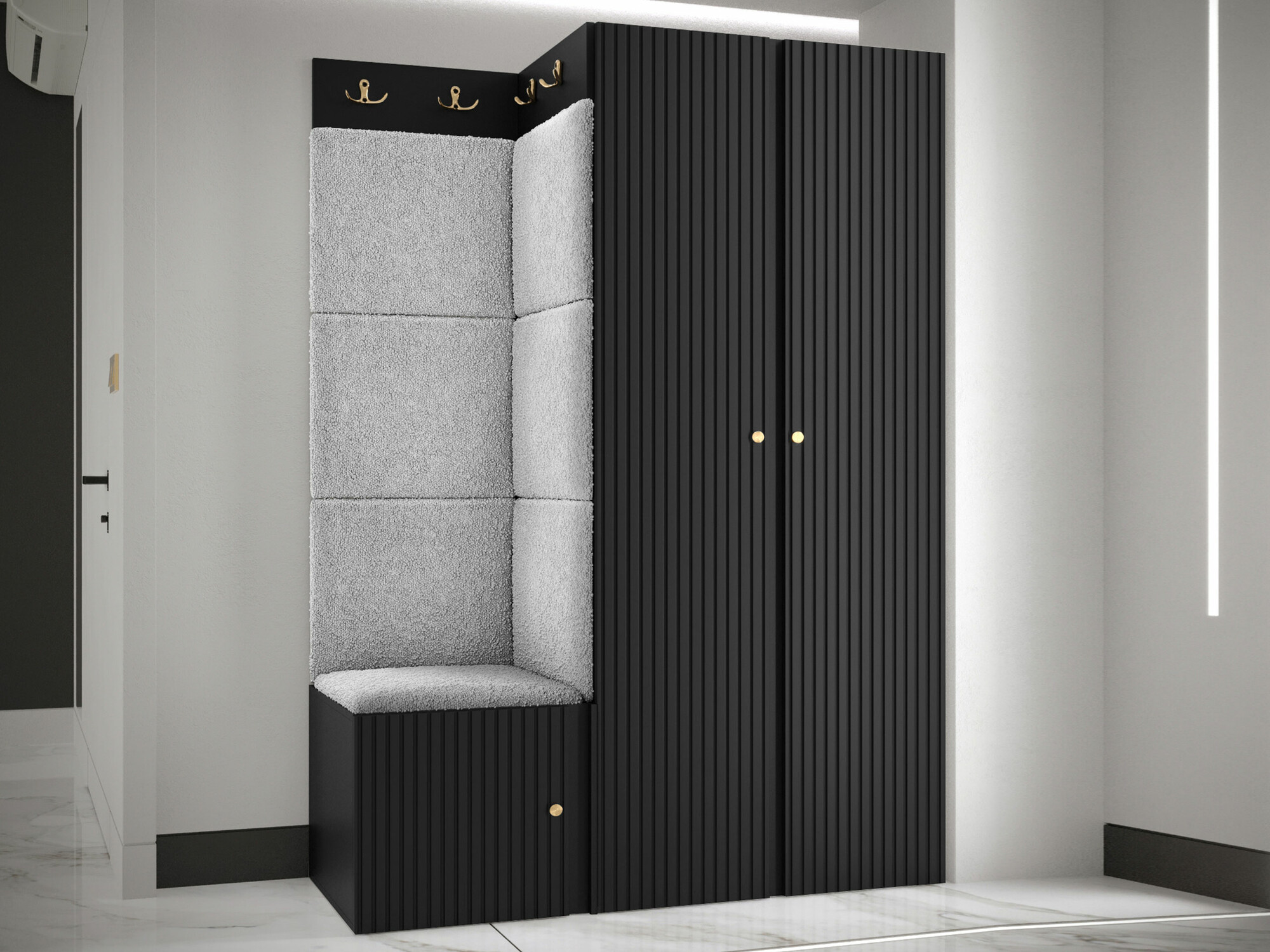 Priekšnama komplekts Hartford 387 (Melns)