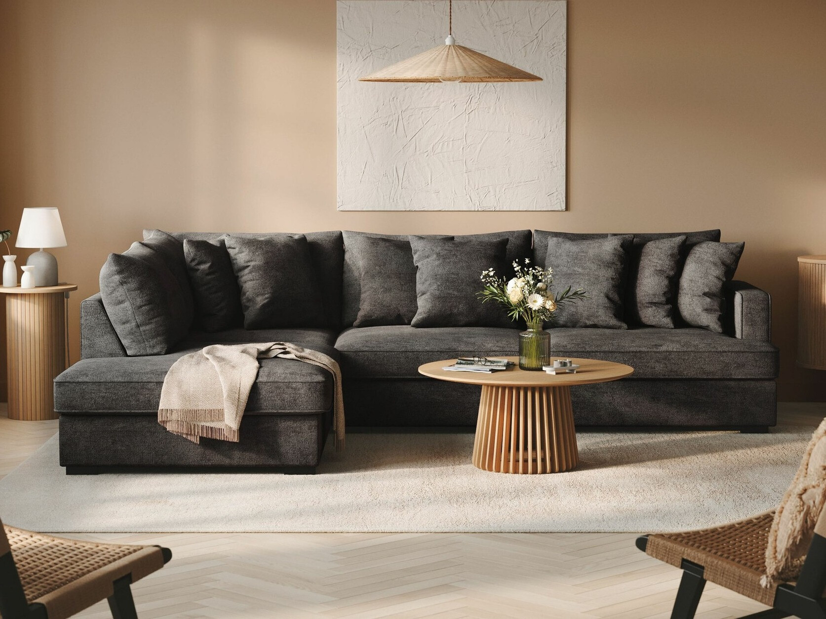 Stūra dīvāns Tivsoe 102 (Trenza 01)