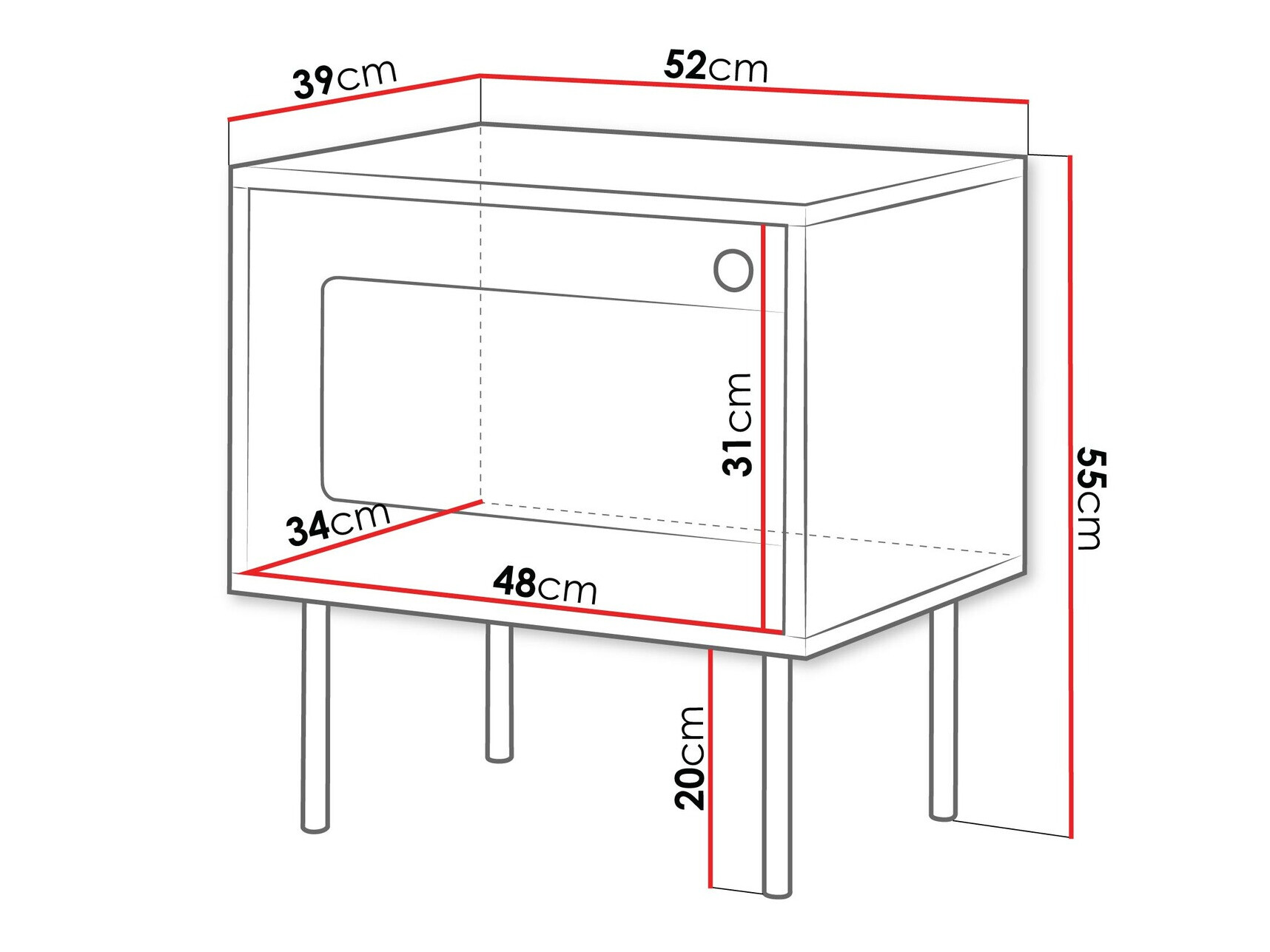 Комплект прикроватных тумбочек Feletri 107 (Чёрный)