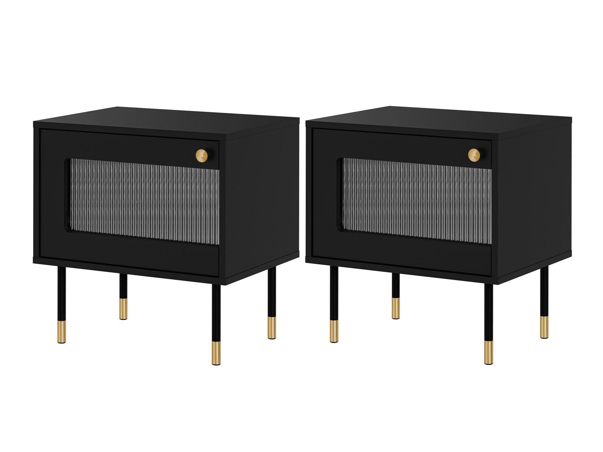 Комплект прикроватных тумбочек Feletri 107 (Чёрный)