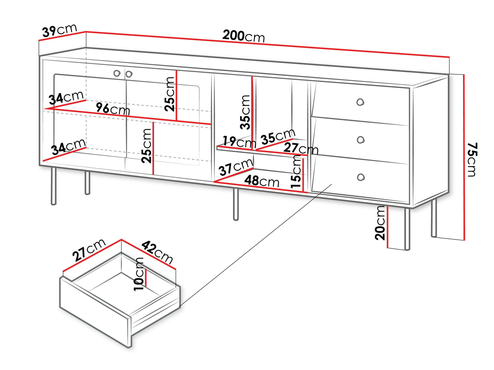 Kumode Feletri 104 (Melns)