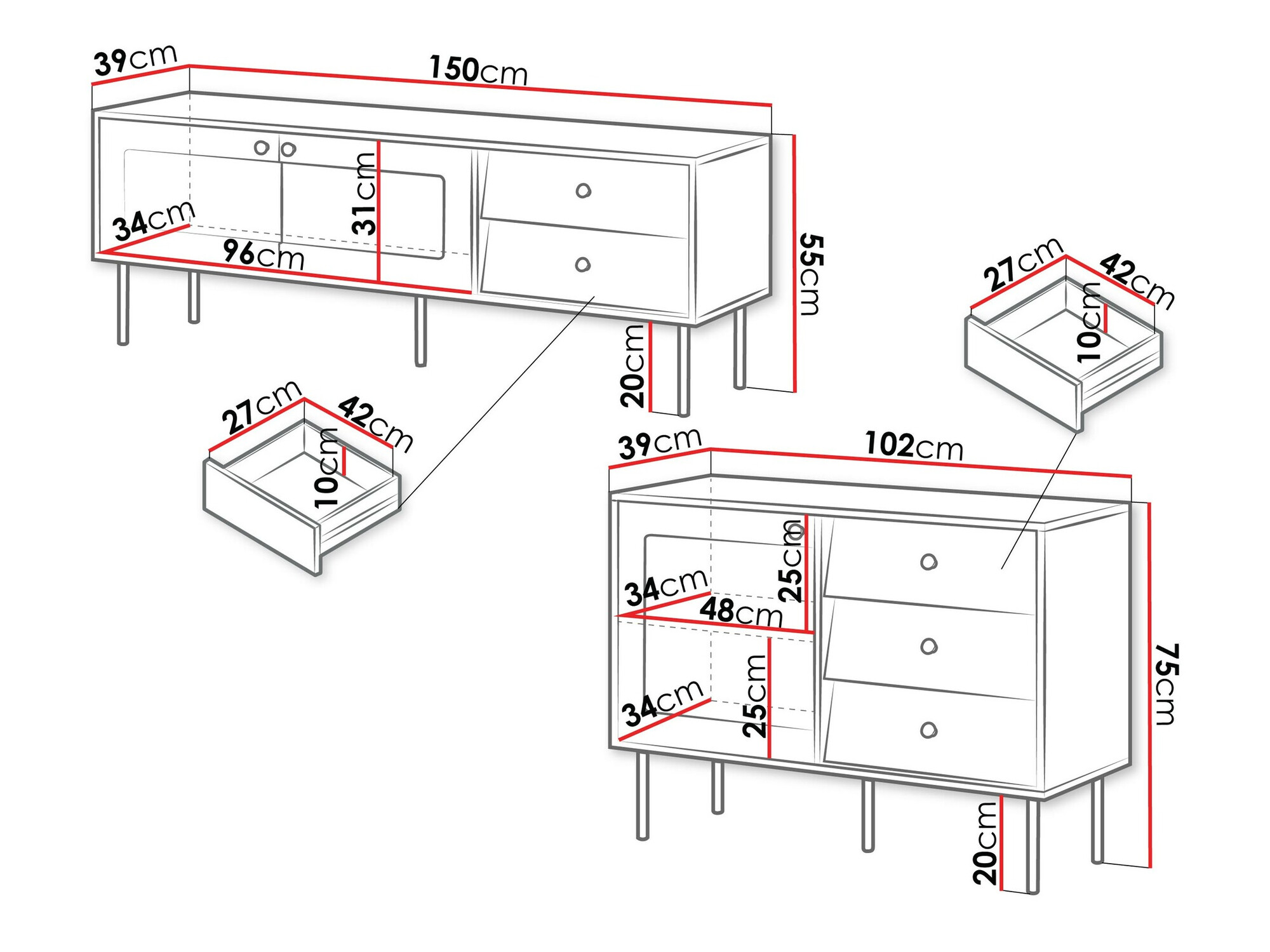 Набор для гостиной Feletri 108 (Чёрный)