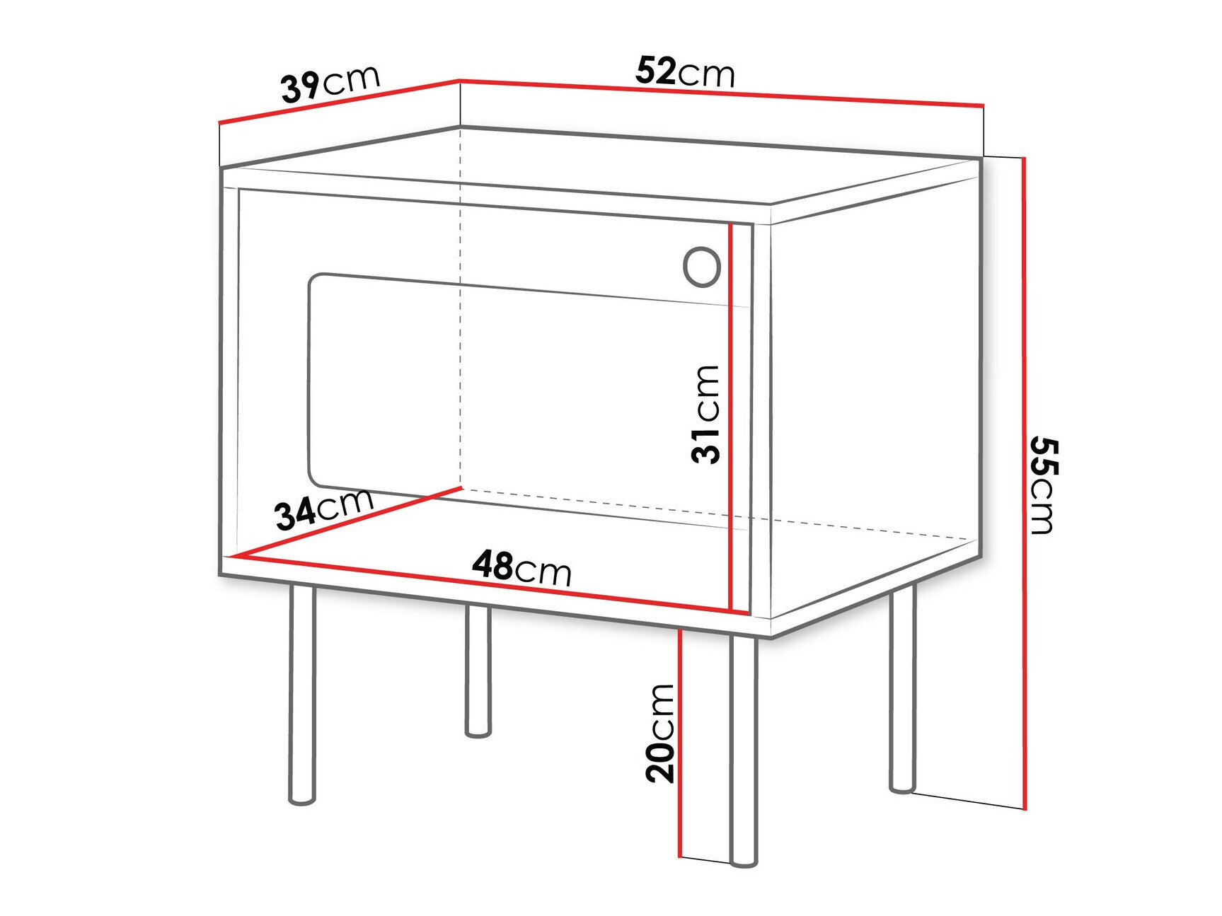 Naktsgaldiņu komplekts Feletri 107 (Balts)