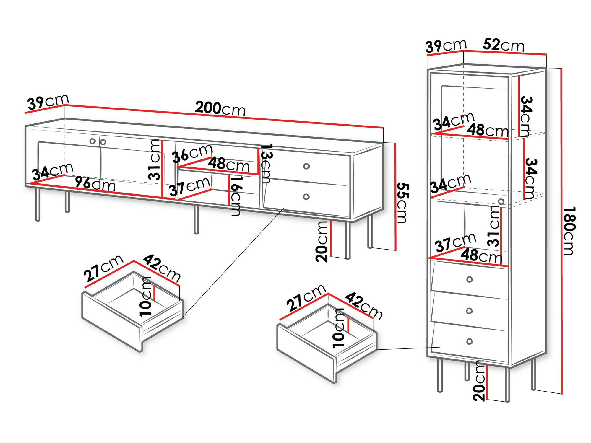 Viesistabas komplekts Feletri 109 (Balts)