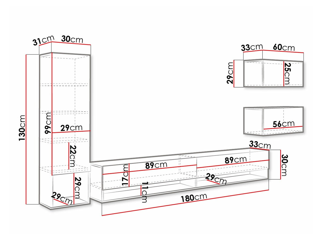Набор для гостиной Sarasota 124 (Artisan дуб)