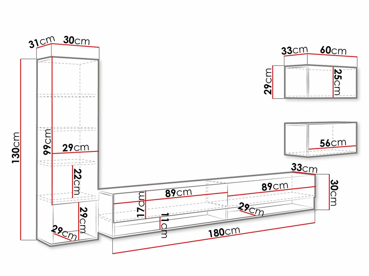 Viesistabas komplekts Sarasota 124 (Matera pelēks + Glancēts balts)