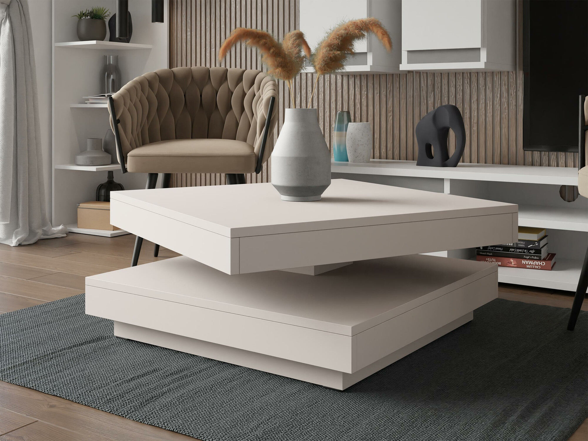 Žurnālu galdiņš transformeris Comfivo 385 (Kašmirs)