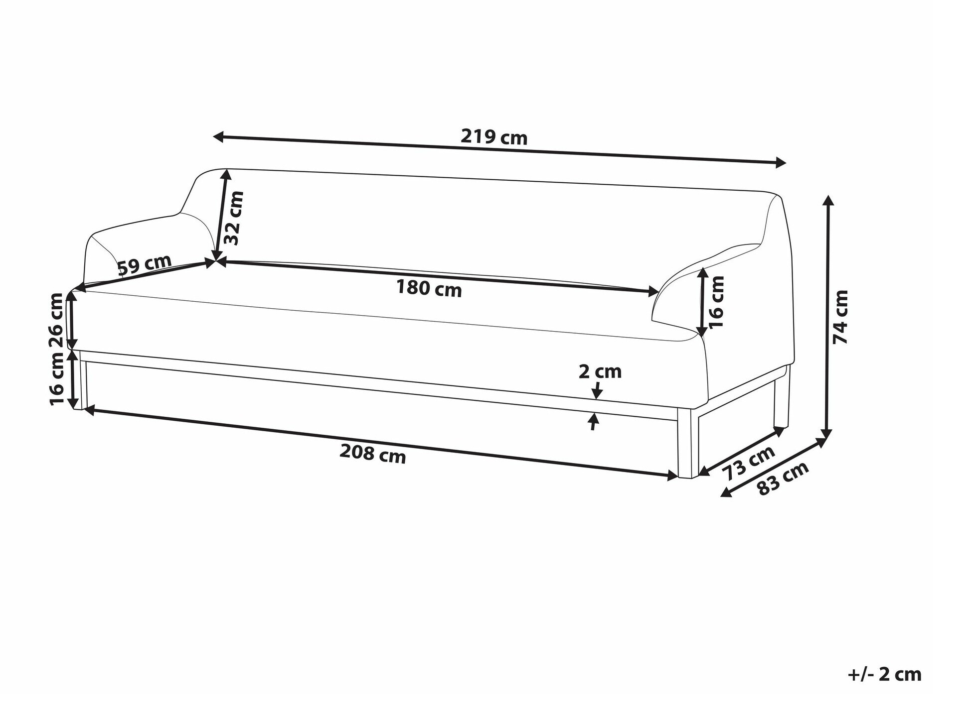Диван Berwyn 2228 (Светло-коричневый)