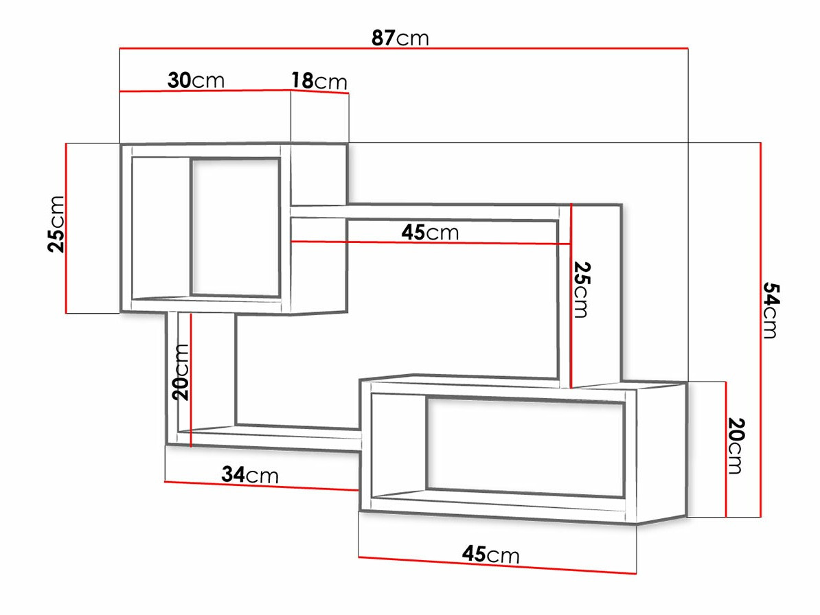 Настенная полка Sarasota 106 (Графит)