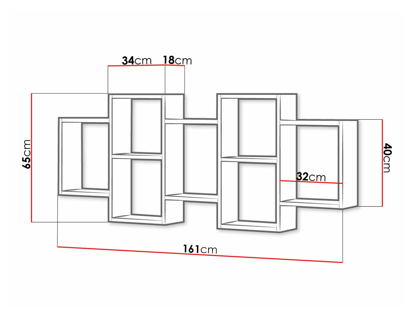 Piekarams plaukts Sarasota 103 (Grafīts)