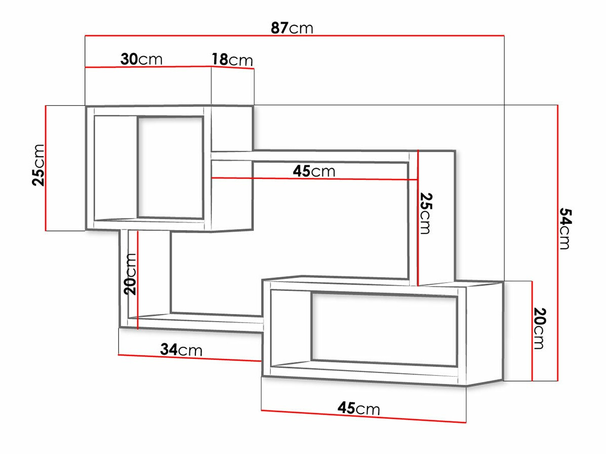 Piekarams plaukts Sarasota 106 (Sonomas ozols + Balts)