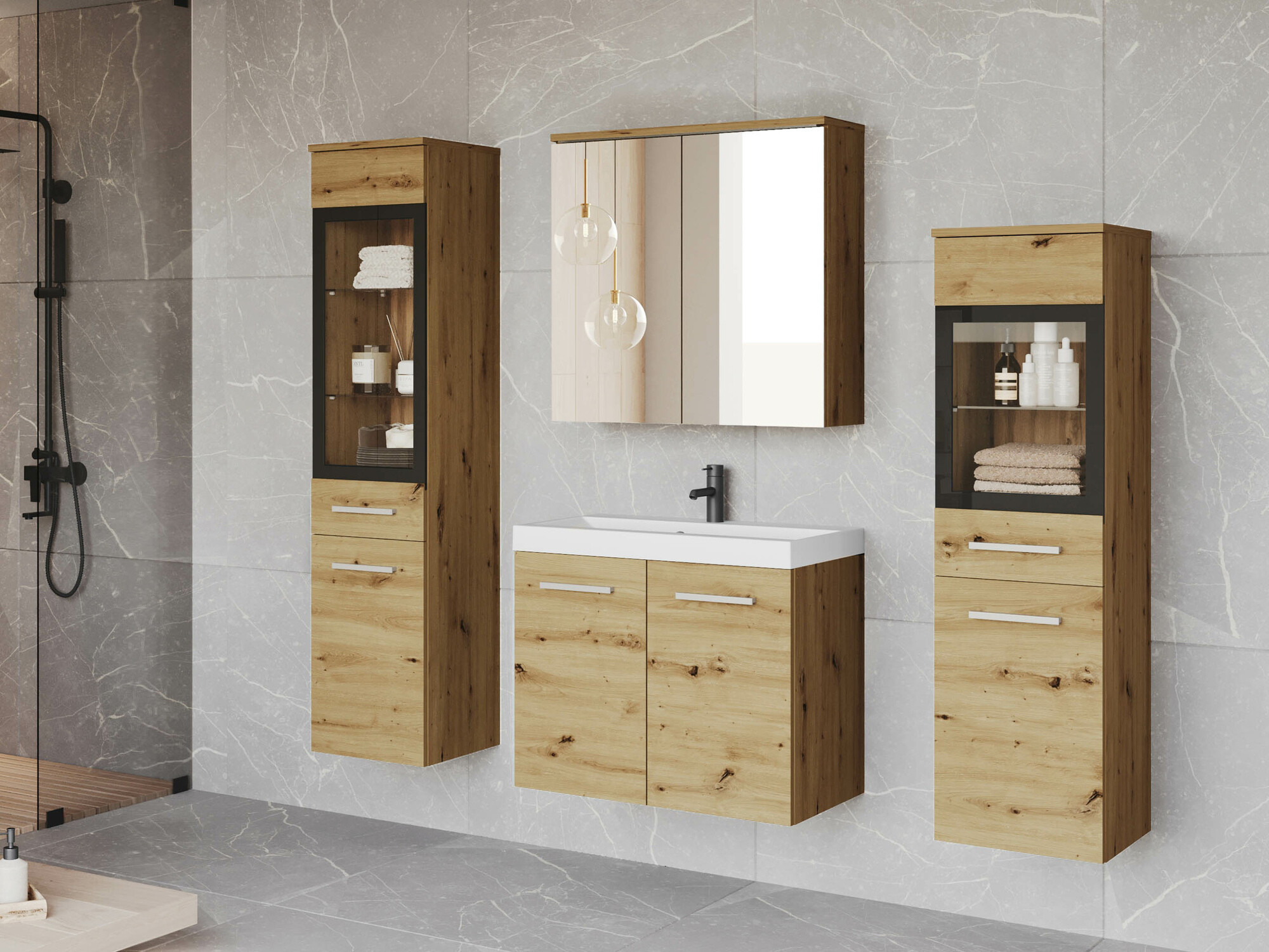 Vannas komplekts Sarasota 140 (Artisan ozols)