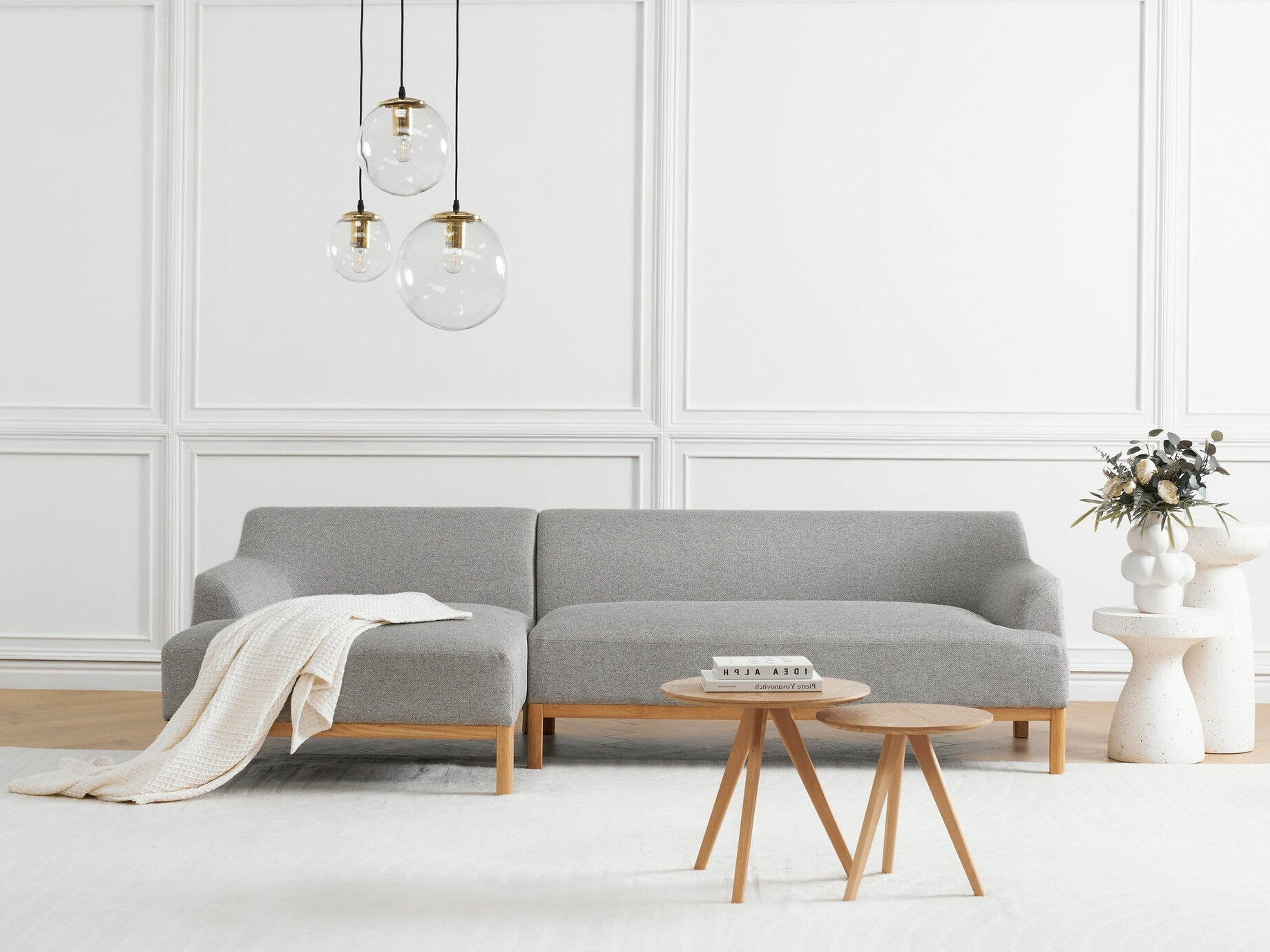 Stūra dīvāns Berwyn 2229 (Pelēks)