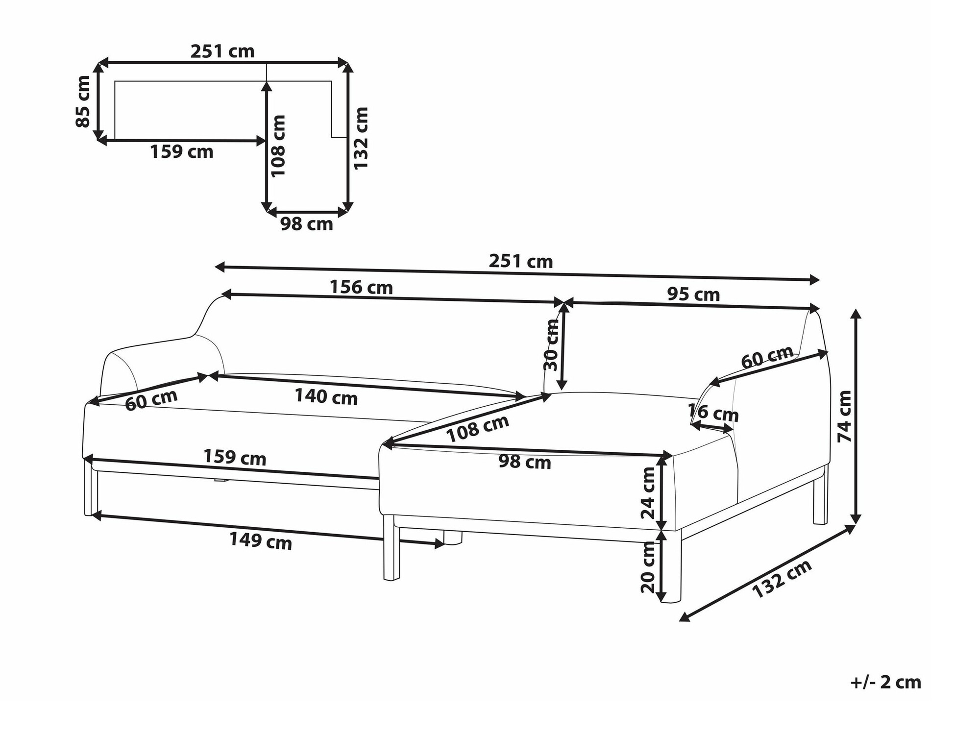 Угловой диван Berwyn 2229 (Серый)