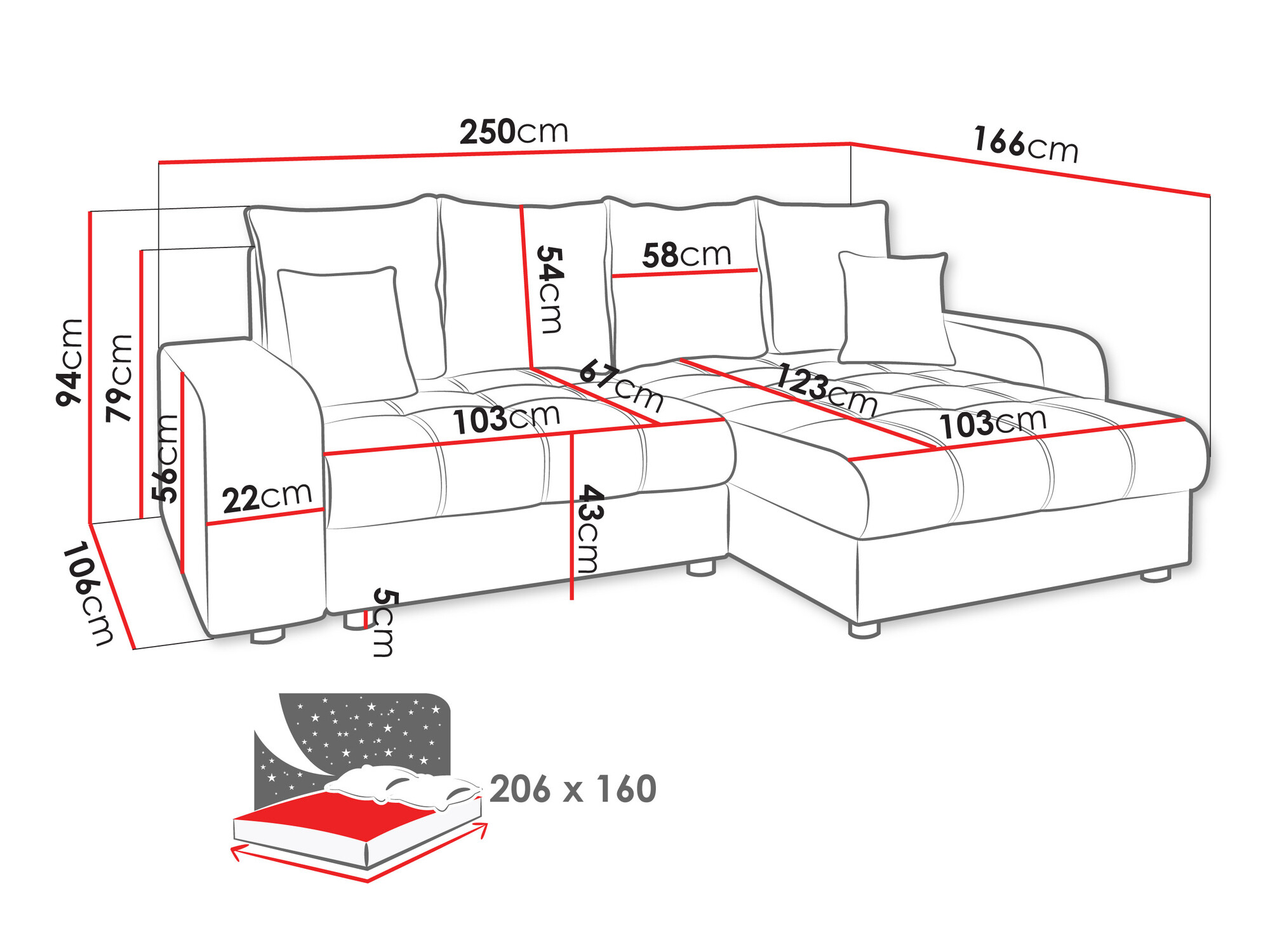 Угловой диван Sanford 102 (Neve 03)