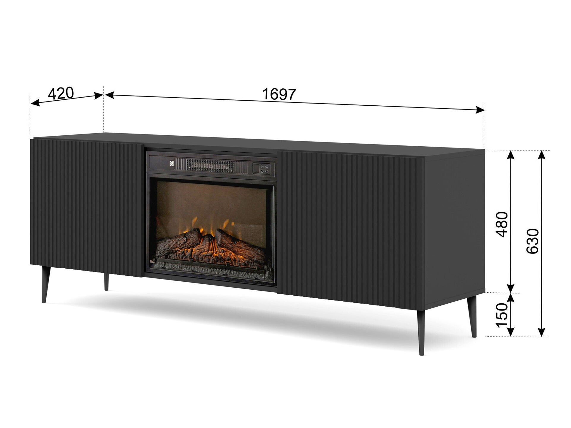 Skapis Talsalu 111 (Melns)