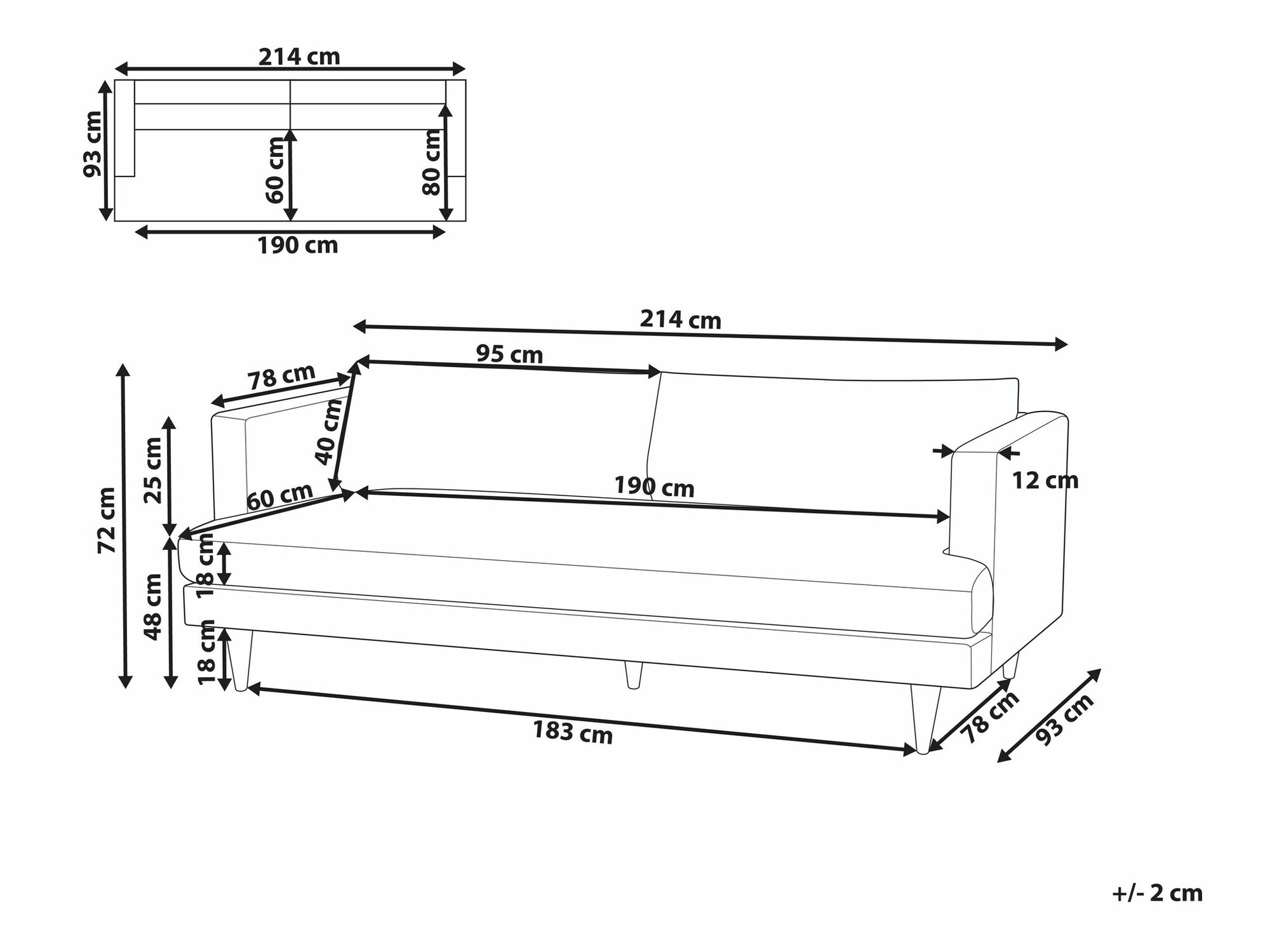 Dīvāns Berwyn 2232 (Zaļš)