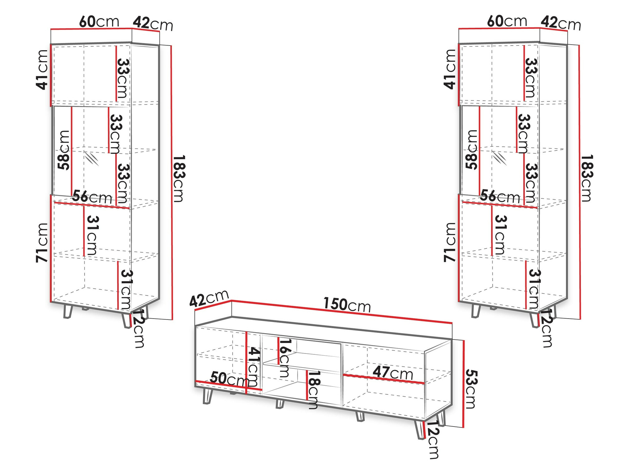 Набор для гостиной Remeta 110 (Антрацит)