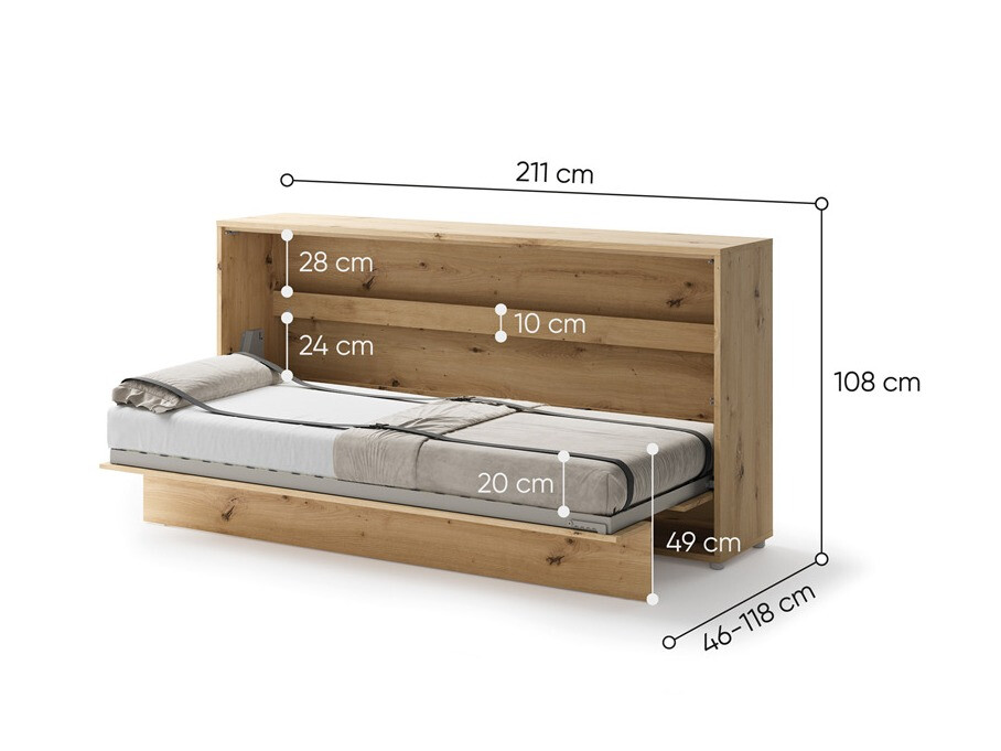 Siena gulta Concept Pro Lenart Levfere 115 (Artisan ozols)