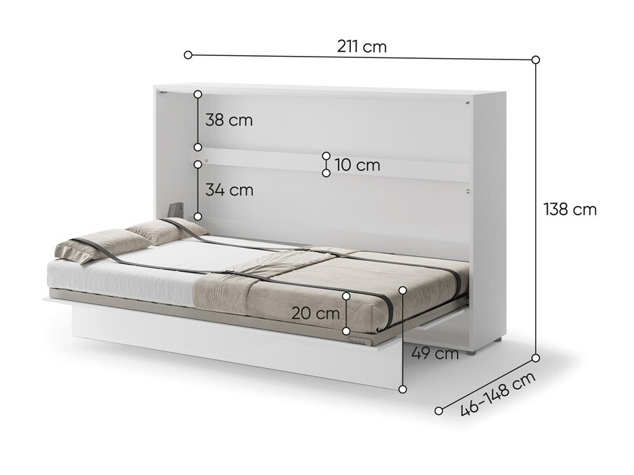 Siena gulta Concept Pro Lenart Levfere 115 (Glancēts balts)