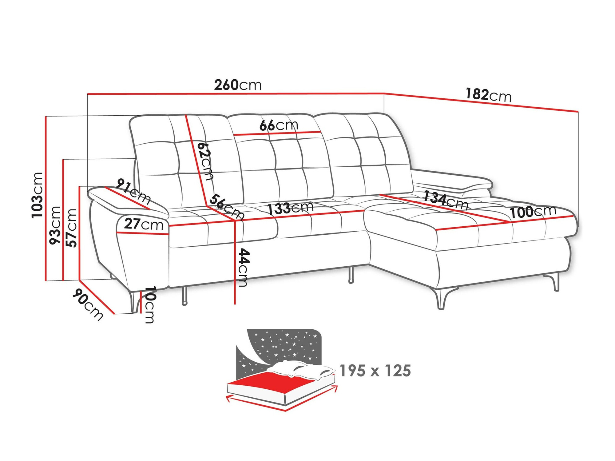 Stūra dīvāns Sanford 103 (Neve 90)