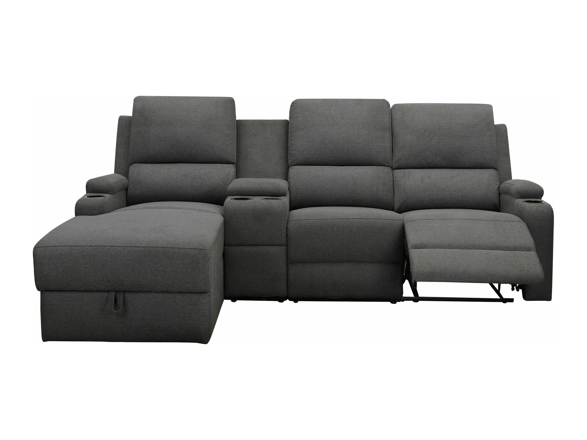 Stūra dīvāns reglaineris Denton 1368 (Antracīts)