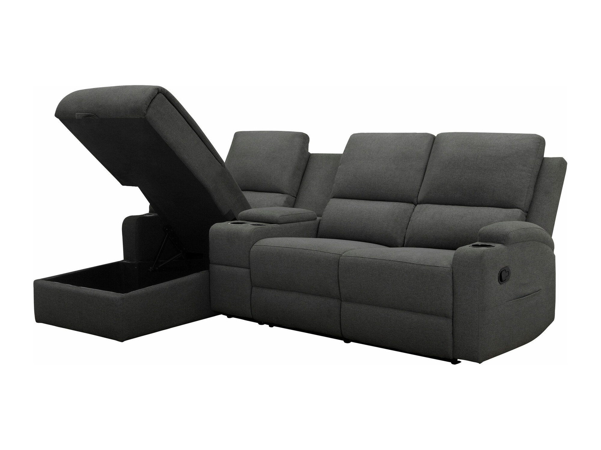 Stūra dīvāns reglaineris Denton 1368 (Antracīts)
