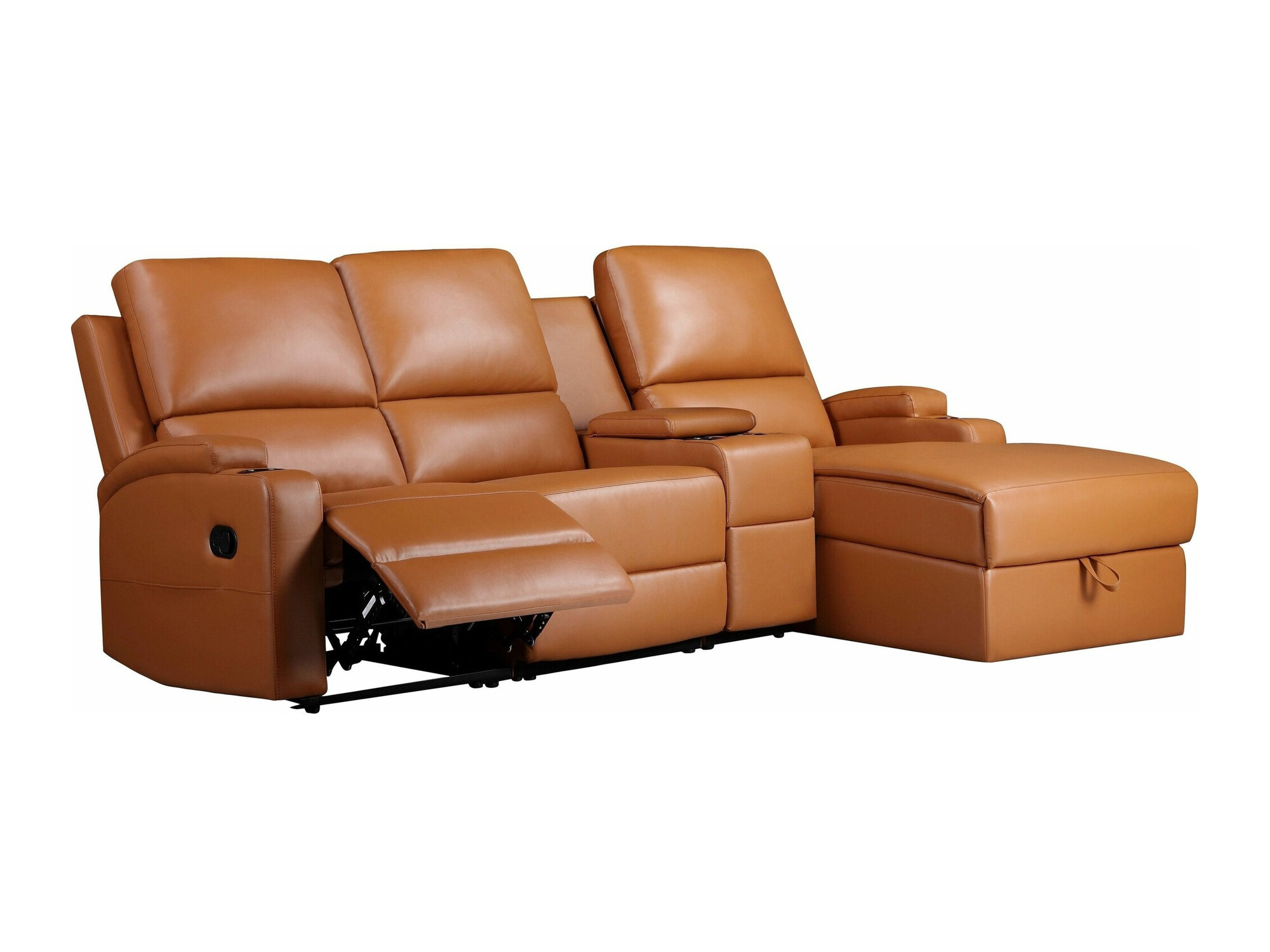 Stūra dīvāns reglaineris Denton 1368 (Brūns)