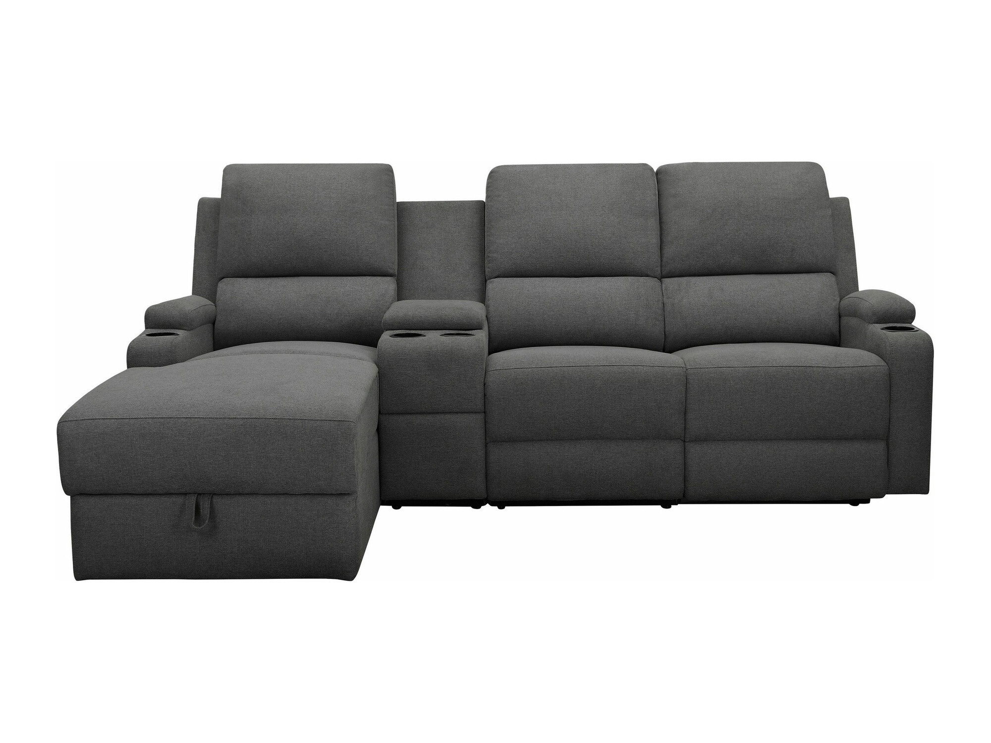 Угловой диван реклайнер Denton 1368 (Антрацит)