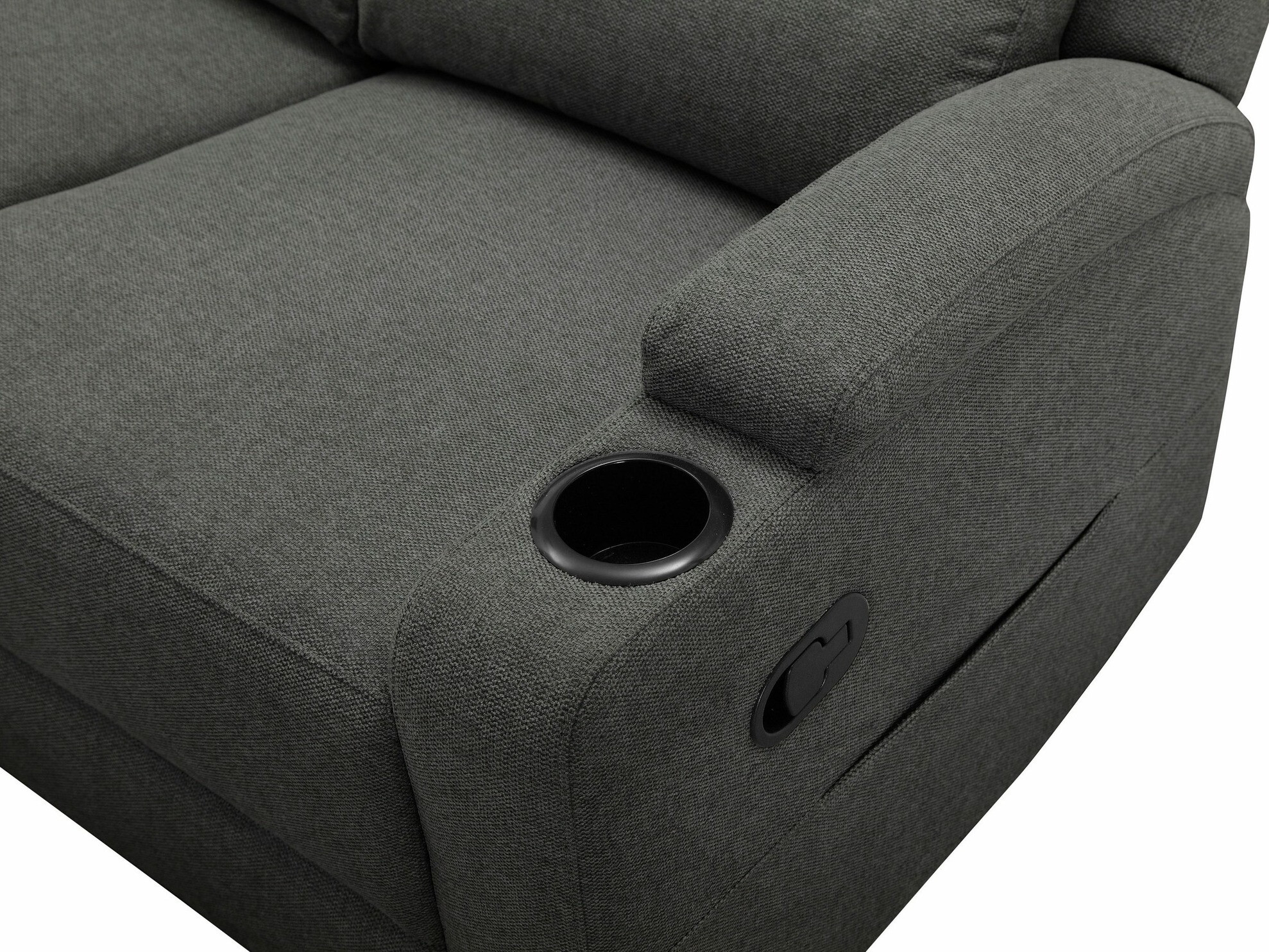 Угловой диван реклайнер Denton 1368 (Антрацит)