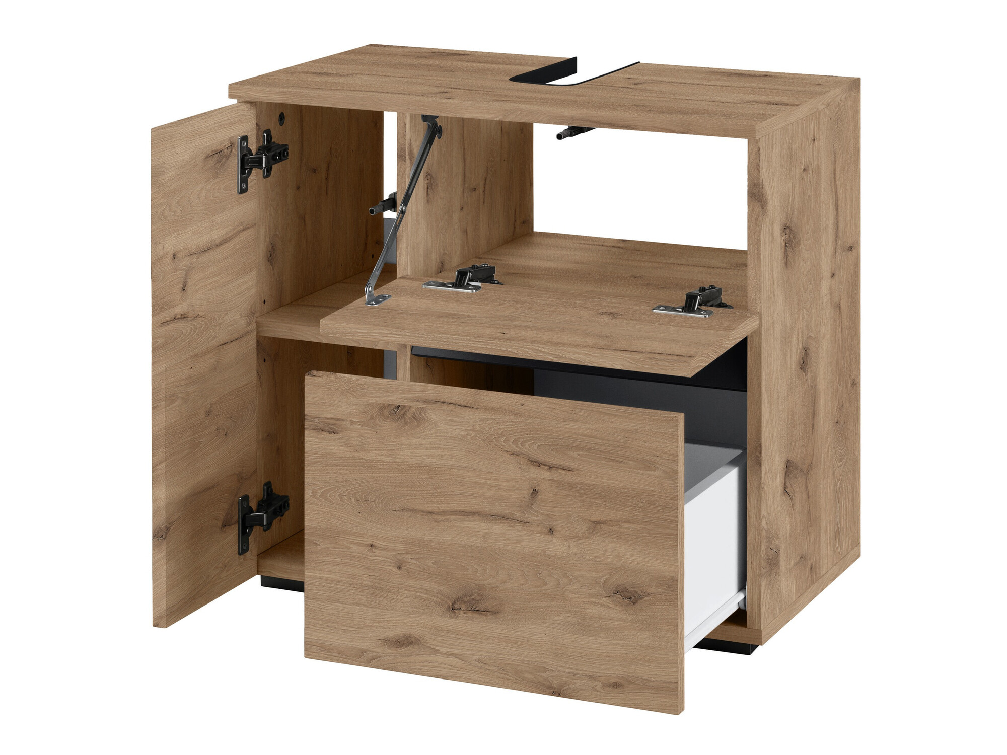 Stāvošs vannas istabas skapītis izlietnei Soncamu 108 (Ozols)