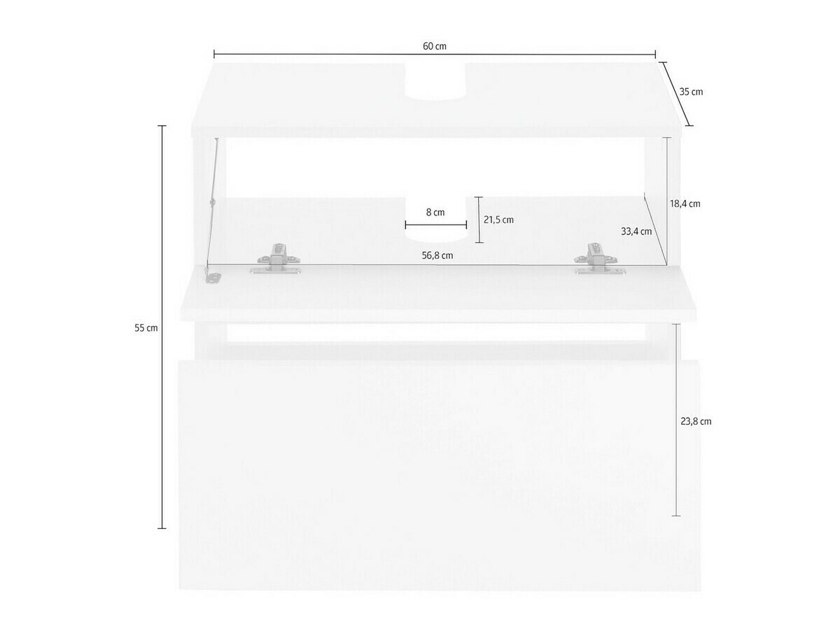 Stāvošs vannas istabas skapītis izlietnei Soncamu 110 (Ozols)
