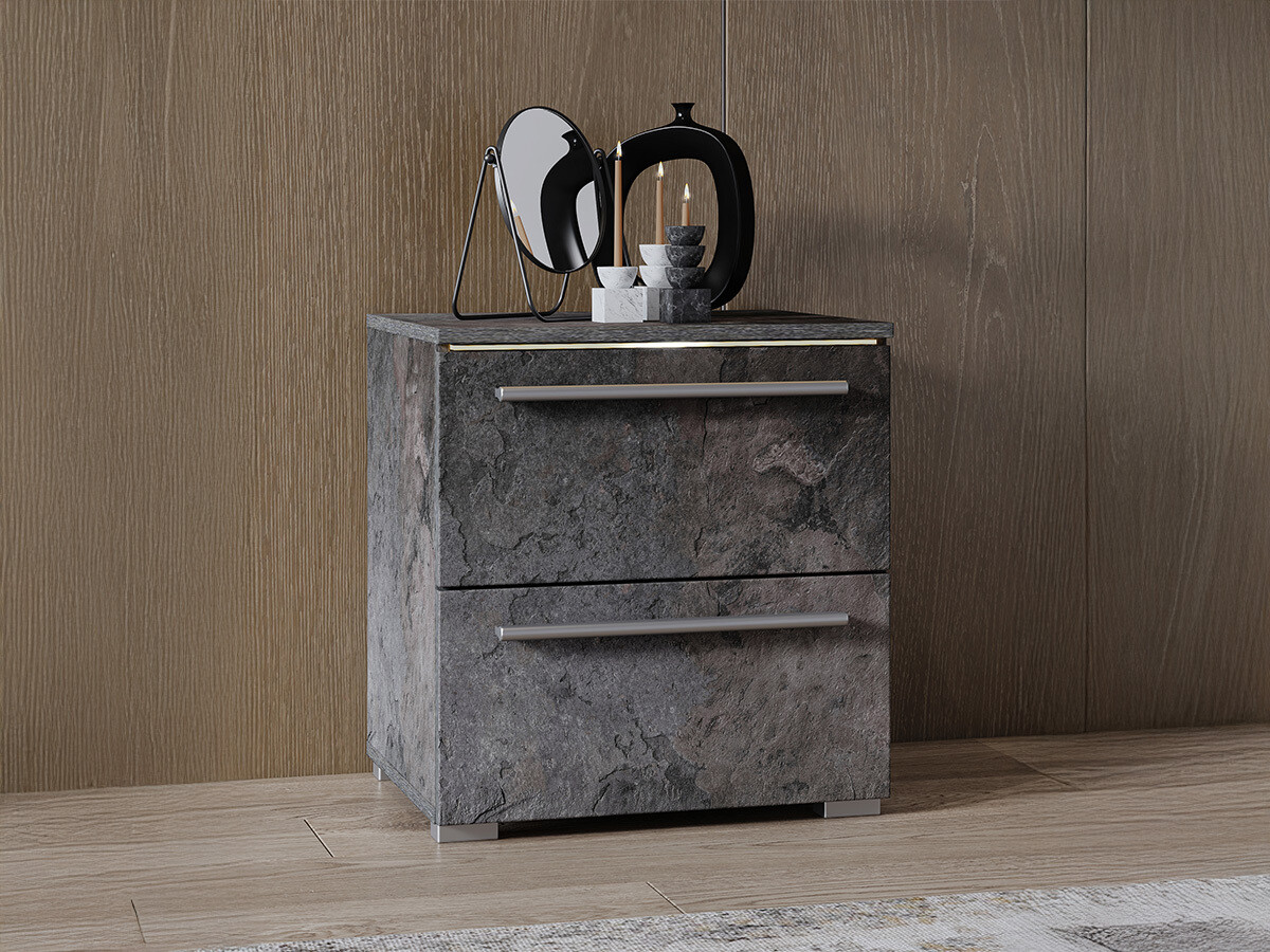 Прикроватная тумбочка Torvire 122 (Темный бетон)