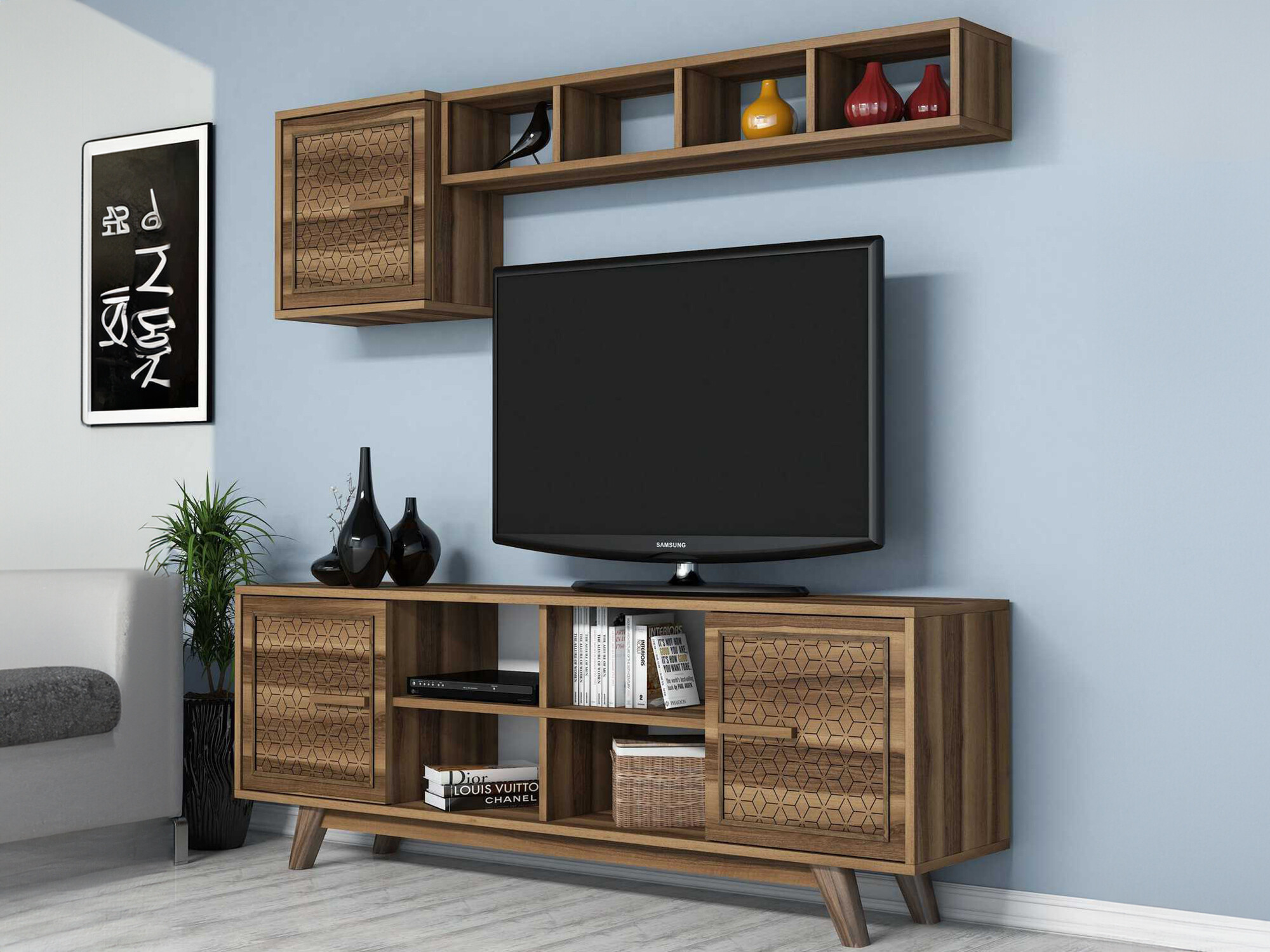 Viesistabas komplekts Kailua 1590 (Riekstkoks)