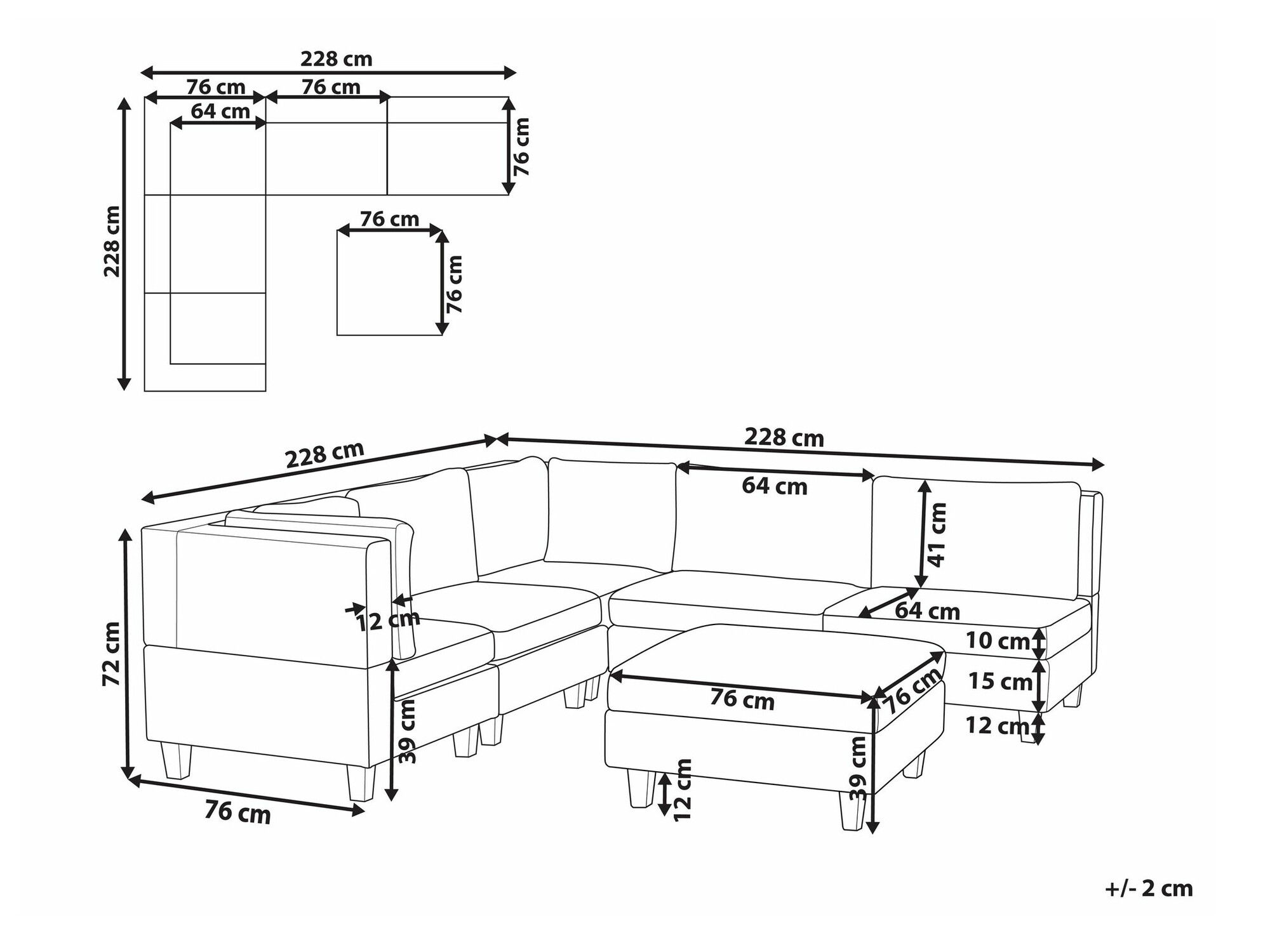 Модульный угловой диван Elbmeli 109 (Зелёный)